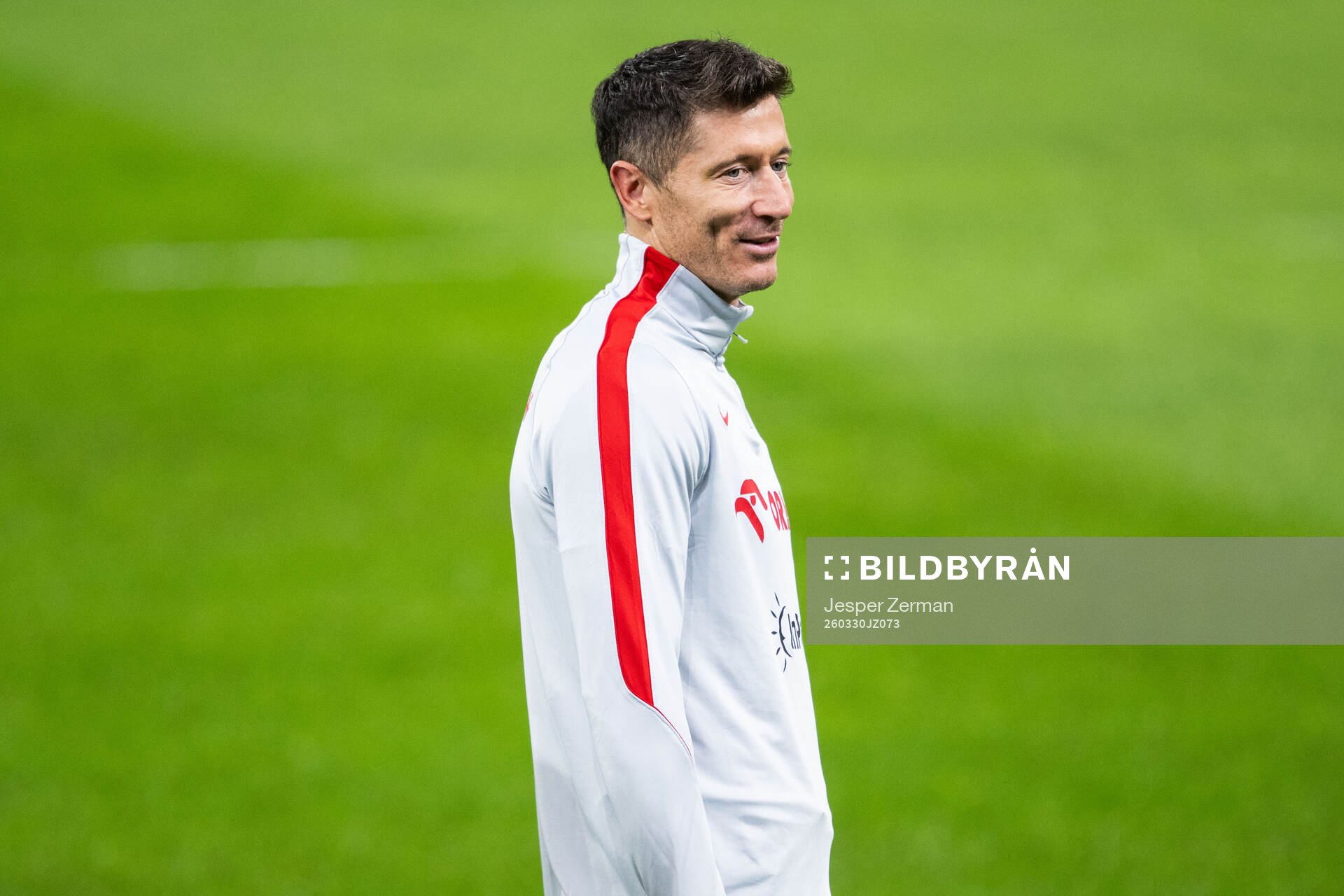 Robert Lewandowski of Poland's national football team at a