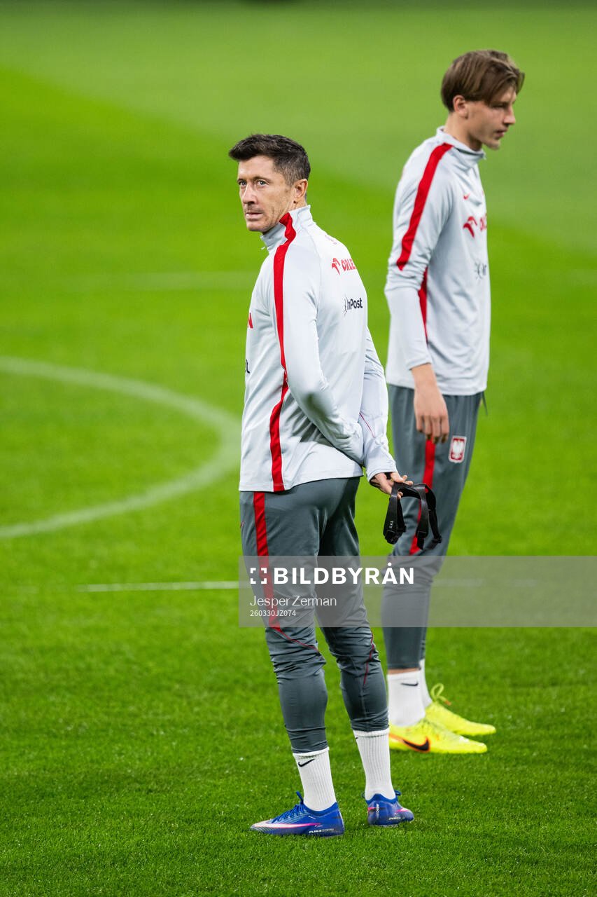 Robert Lewandowski of Poland's national football team at a