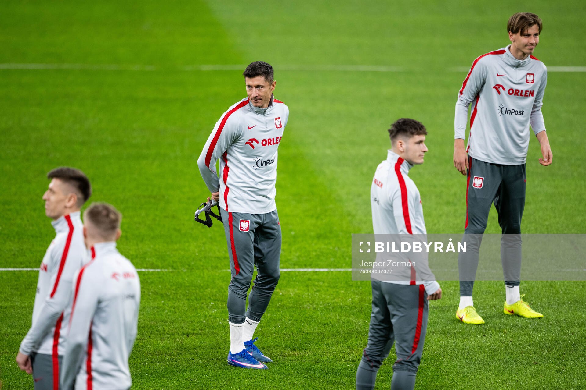 Robert Lewandowski of Poland's national football team at a