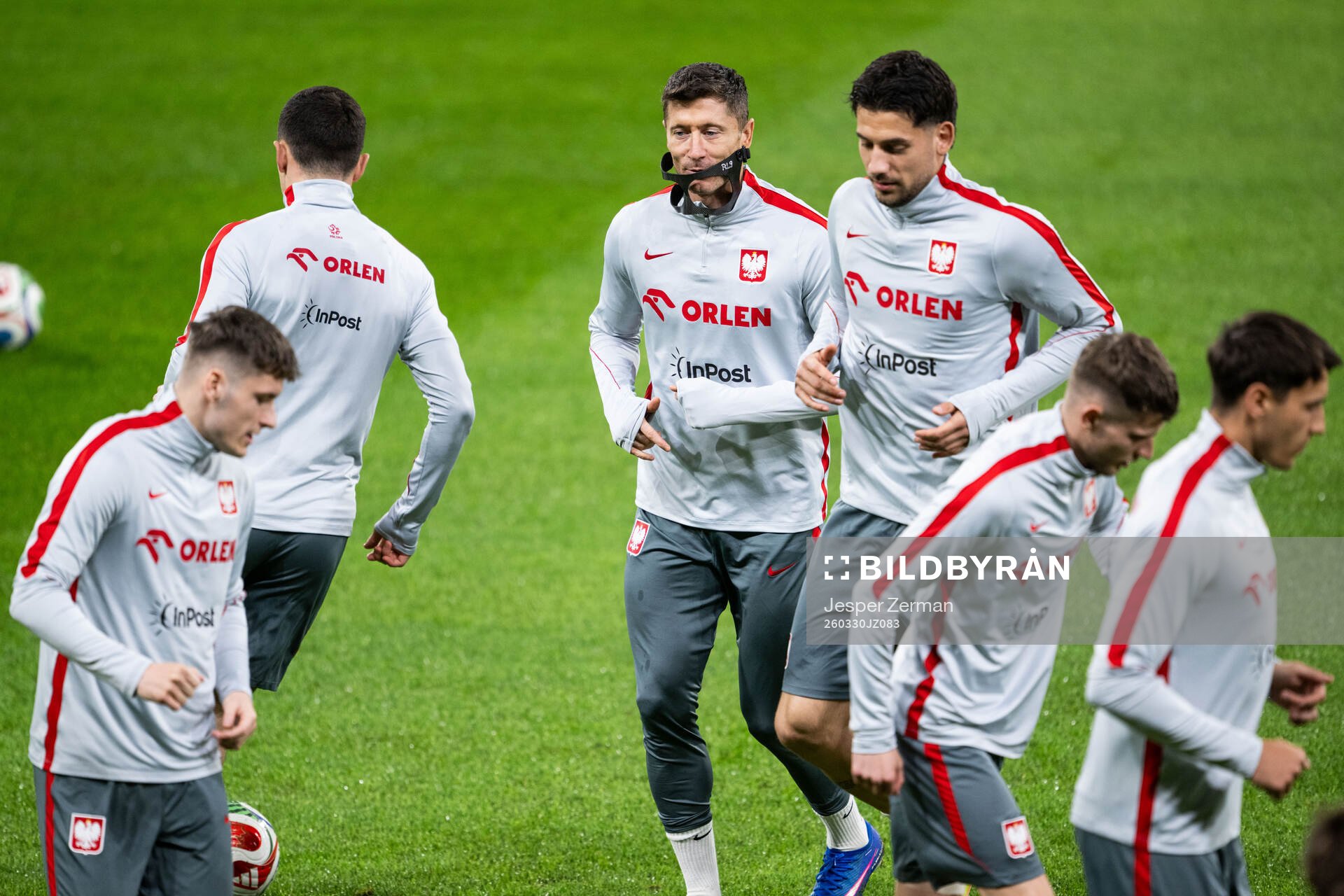 Robert Lewandowski of Poland's national football team at a