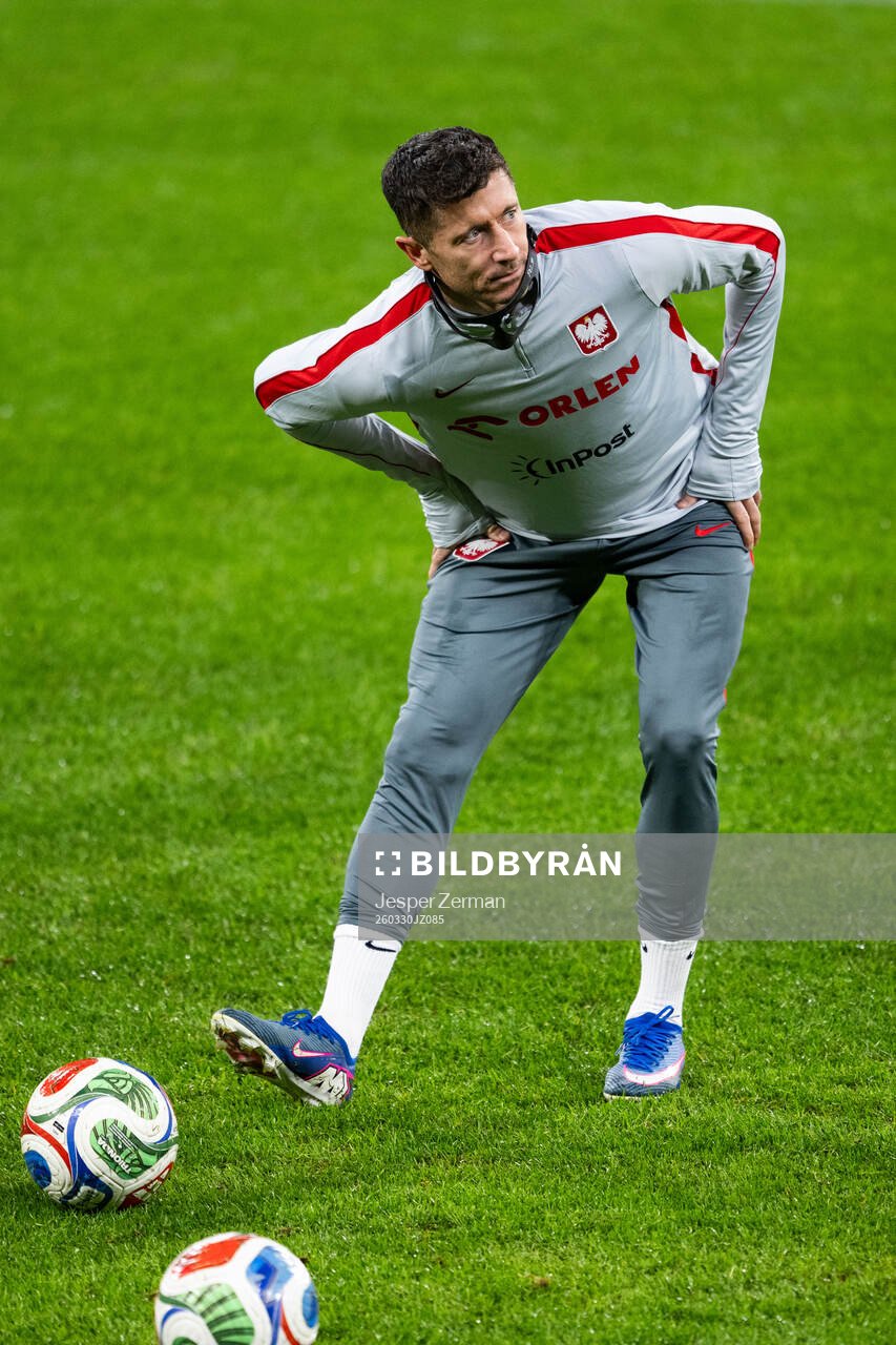Robert Lewandowski of Poland's national football team at a