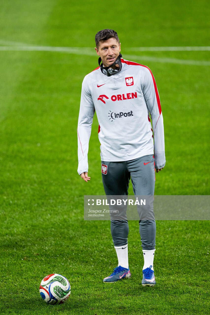 Robert Lewandowski of Poland's national football team at a