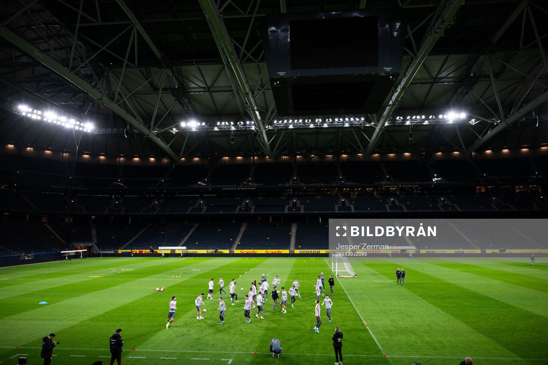 Players of Poland's national football team at a training