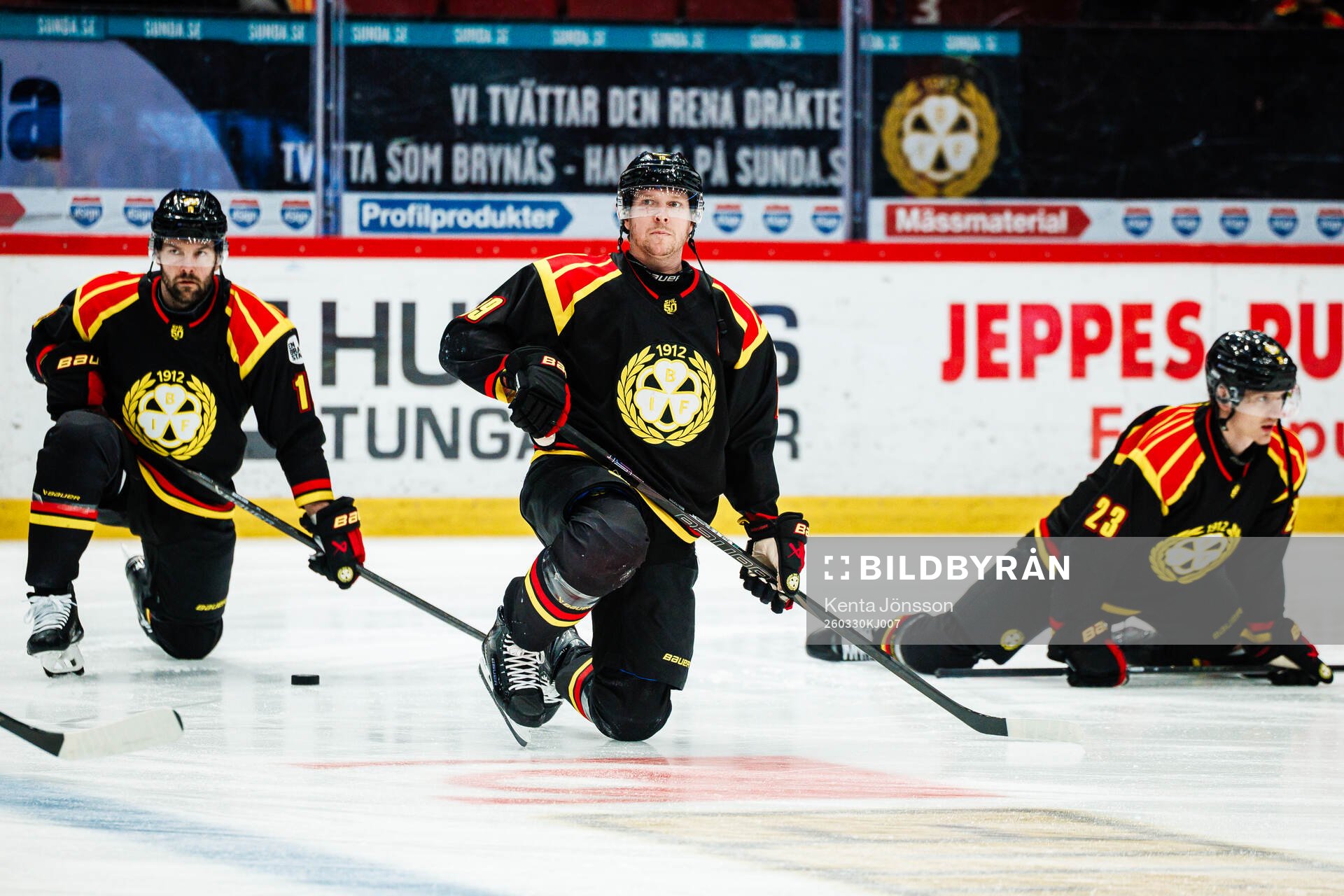 Brynäs Simon Bertilsson, Nicklas Bäckström och Oskar