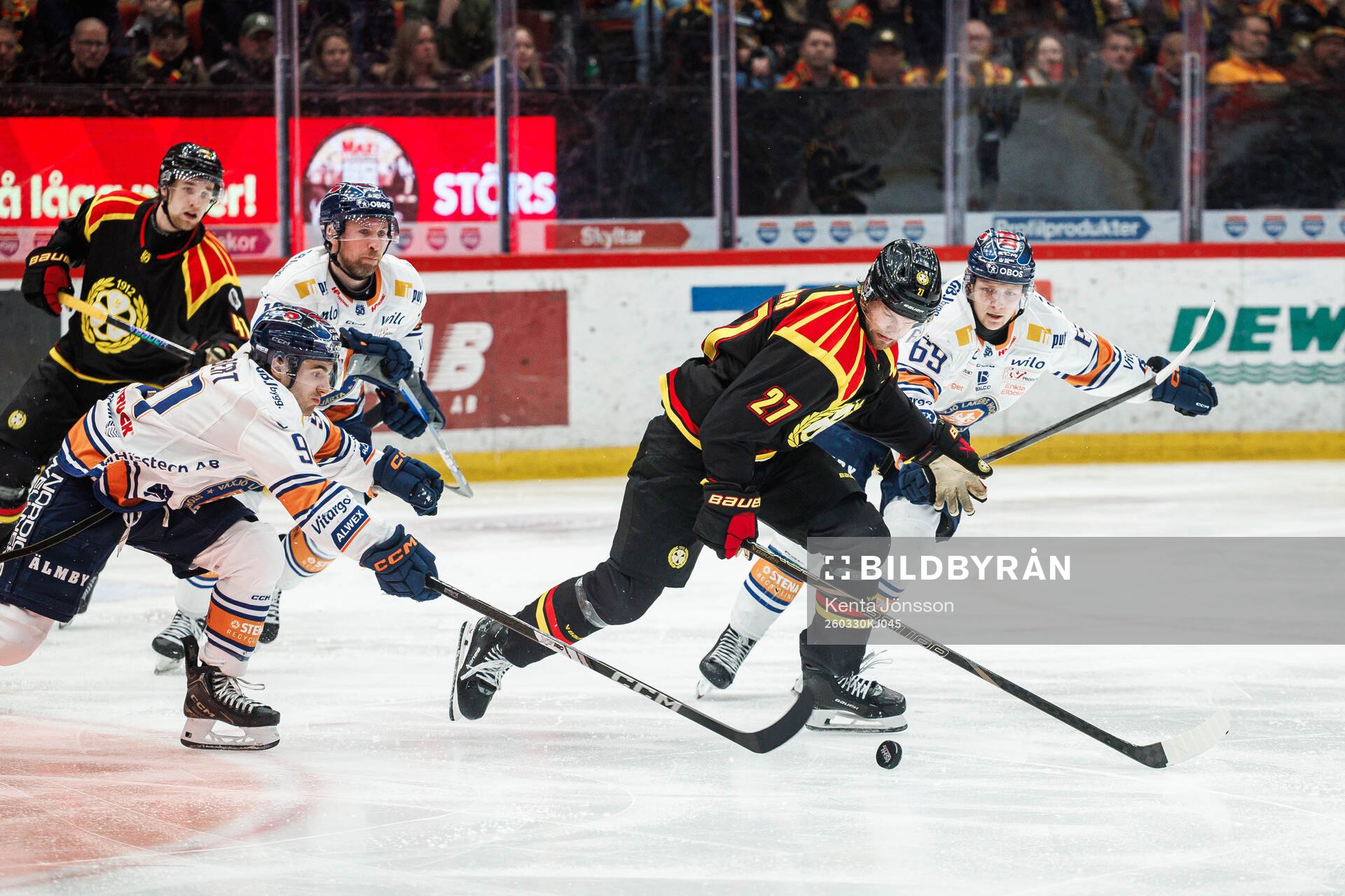 Brynäs Mattias Norlinder mot Felix Robert och Morgan