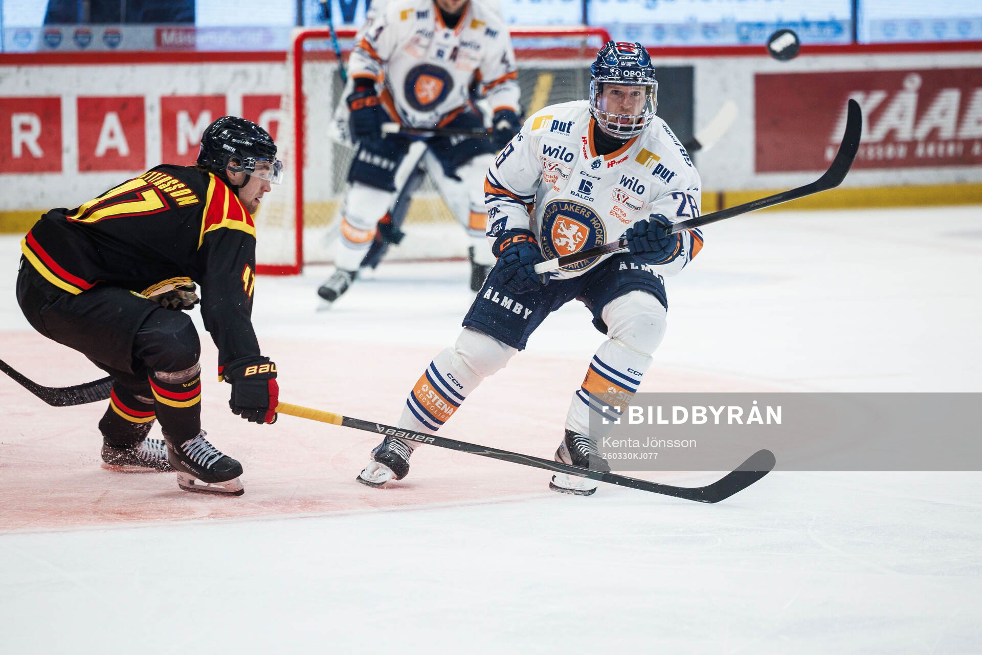 Brynäs Lucas Pettersson och Växjös Hugo Gustafsson