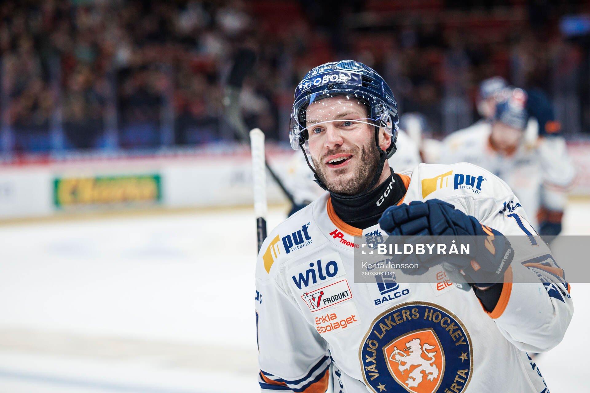 Växjös Brogan Rafferty jublar