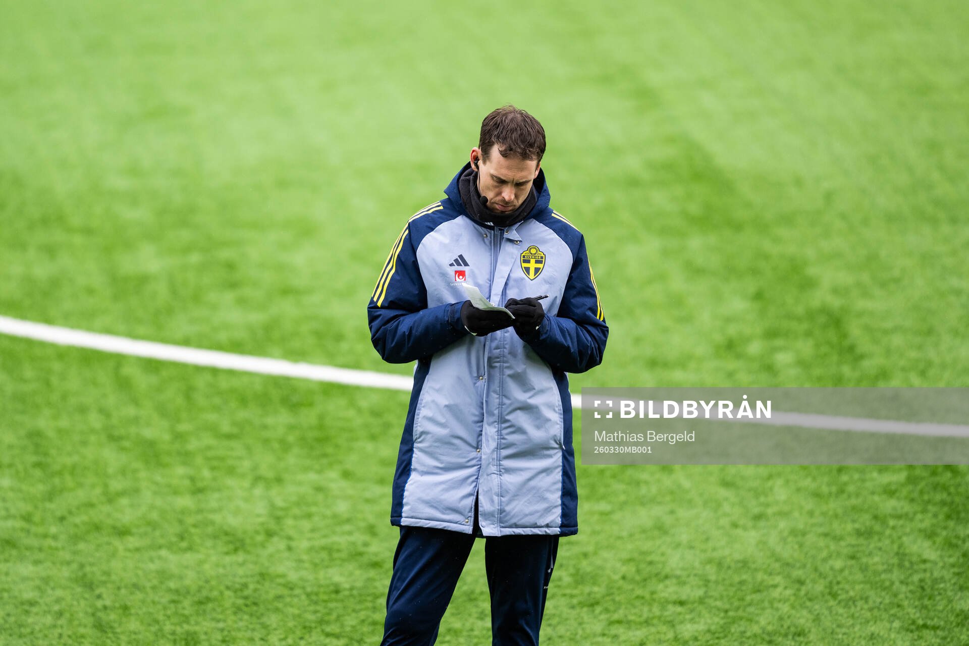 Head coach Daniel Bäckström of the Swedish under-21