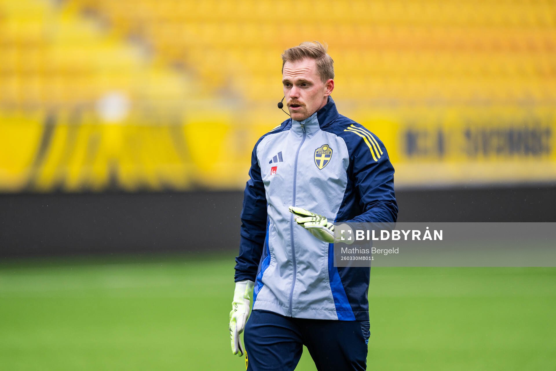 Goalkeeper coach Patrik Abrahamsson of the Swedish under-21