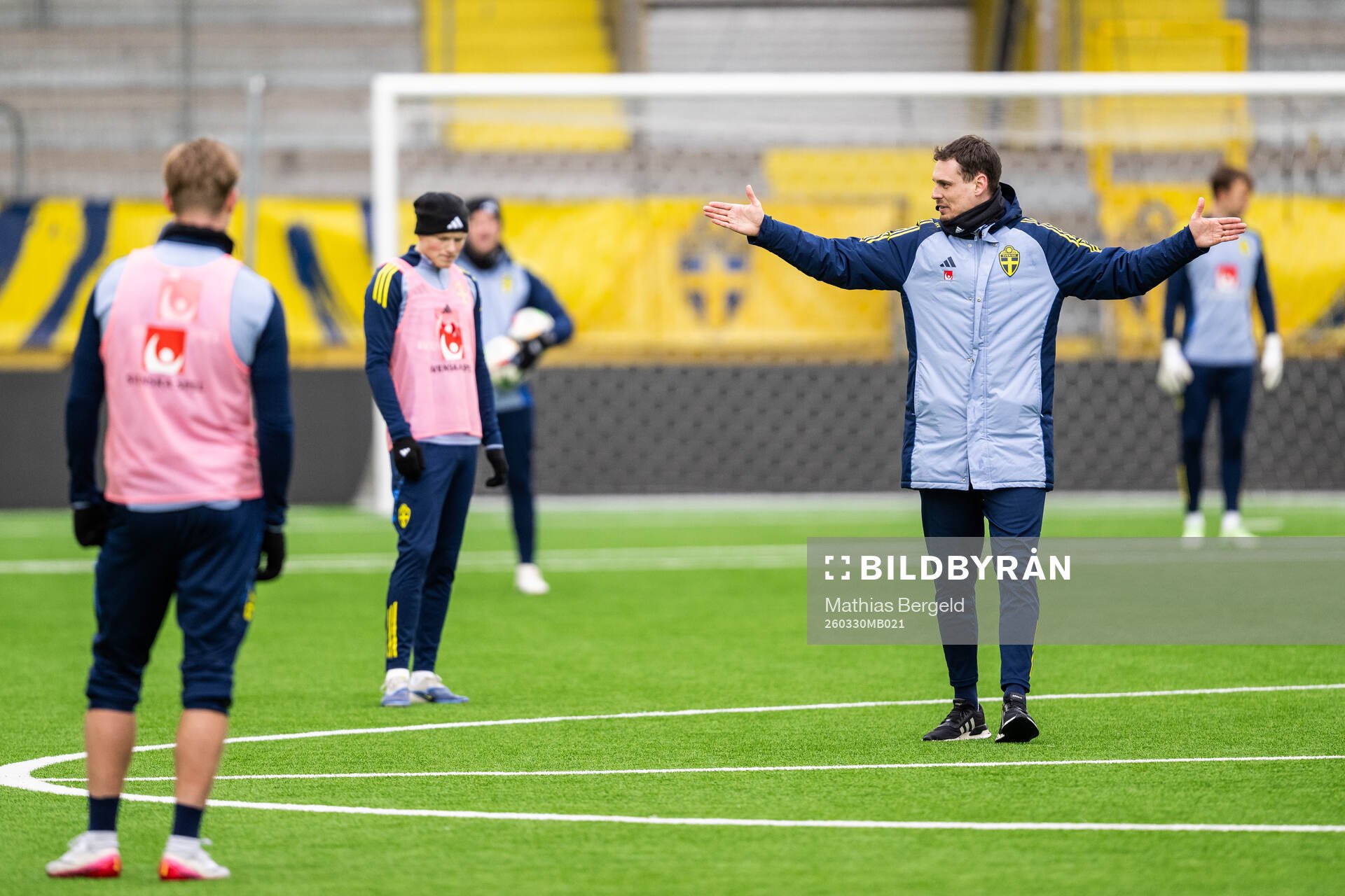 Head coach Daniel Bäckström of the Swedish under-21