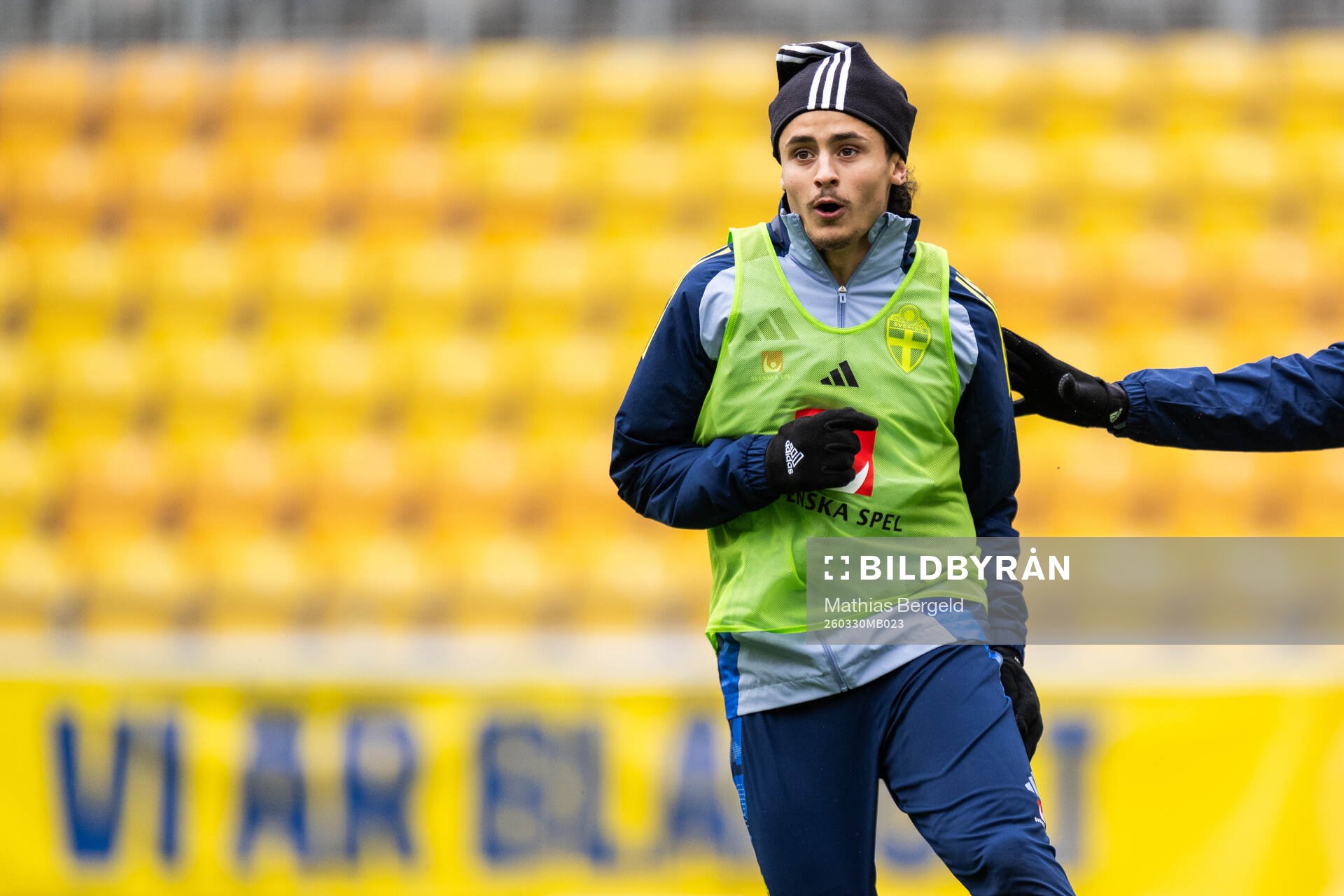 Amin Boudri of the Swedish under-21 national football team