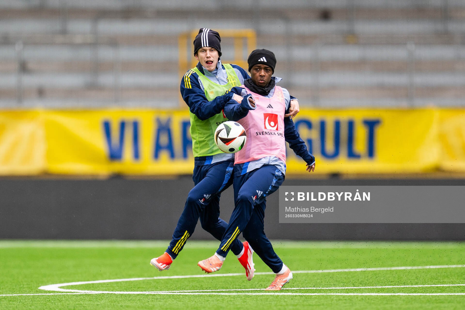 Kazper Karlsson and Richie Omorowa of the Swedish under-21