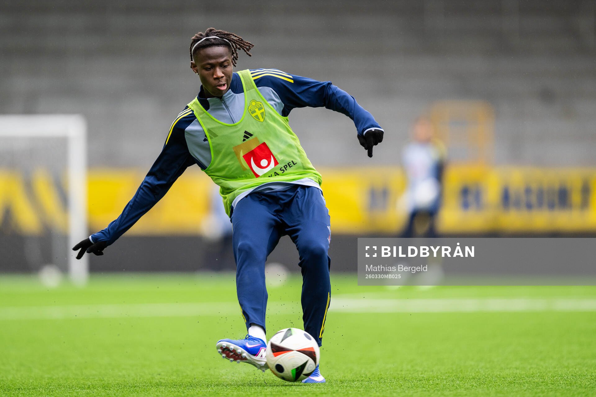 Alieu Njie of the Swedish under-21 national football team