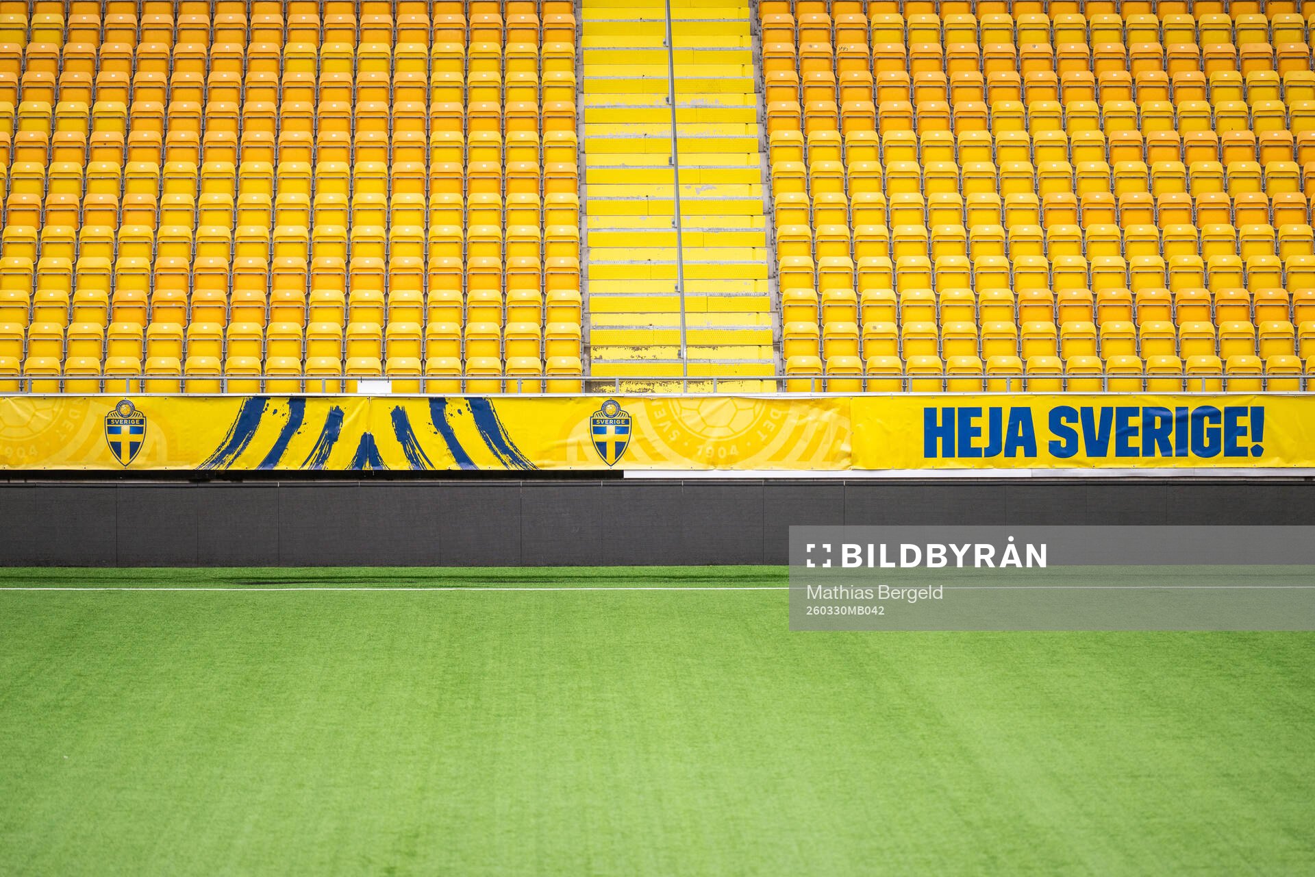 Seats in the stands at Borås Arena