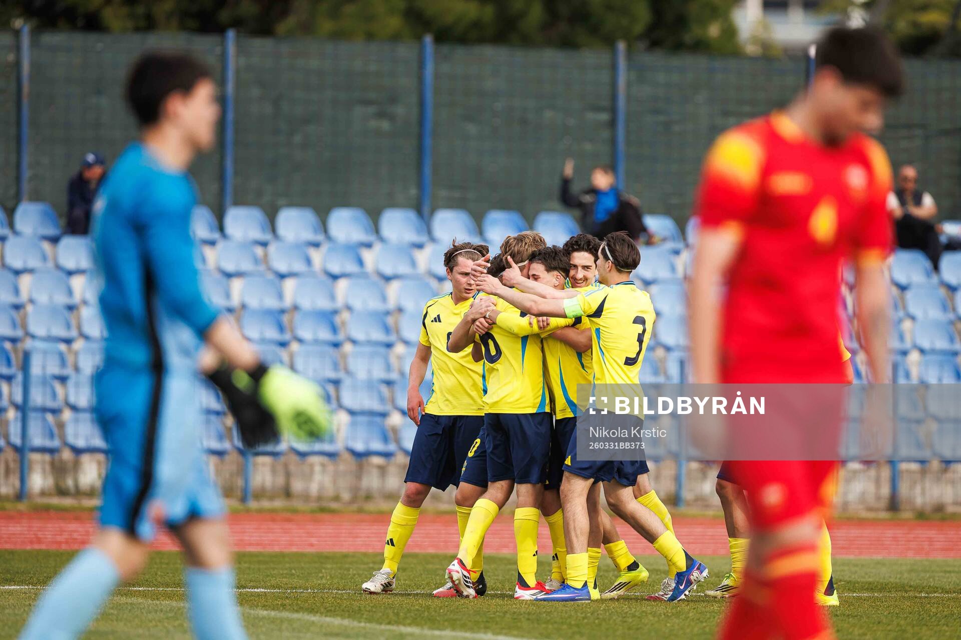 Oliver Månsson of Sweden celebrate with teammates