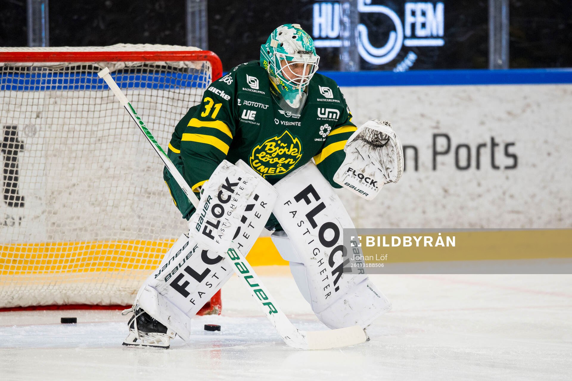 Björklövens målvakt Olle Eriksson Ek
