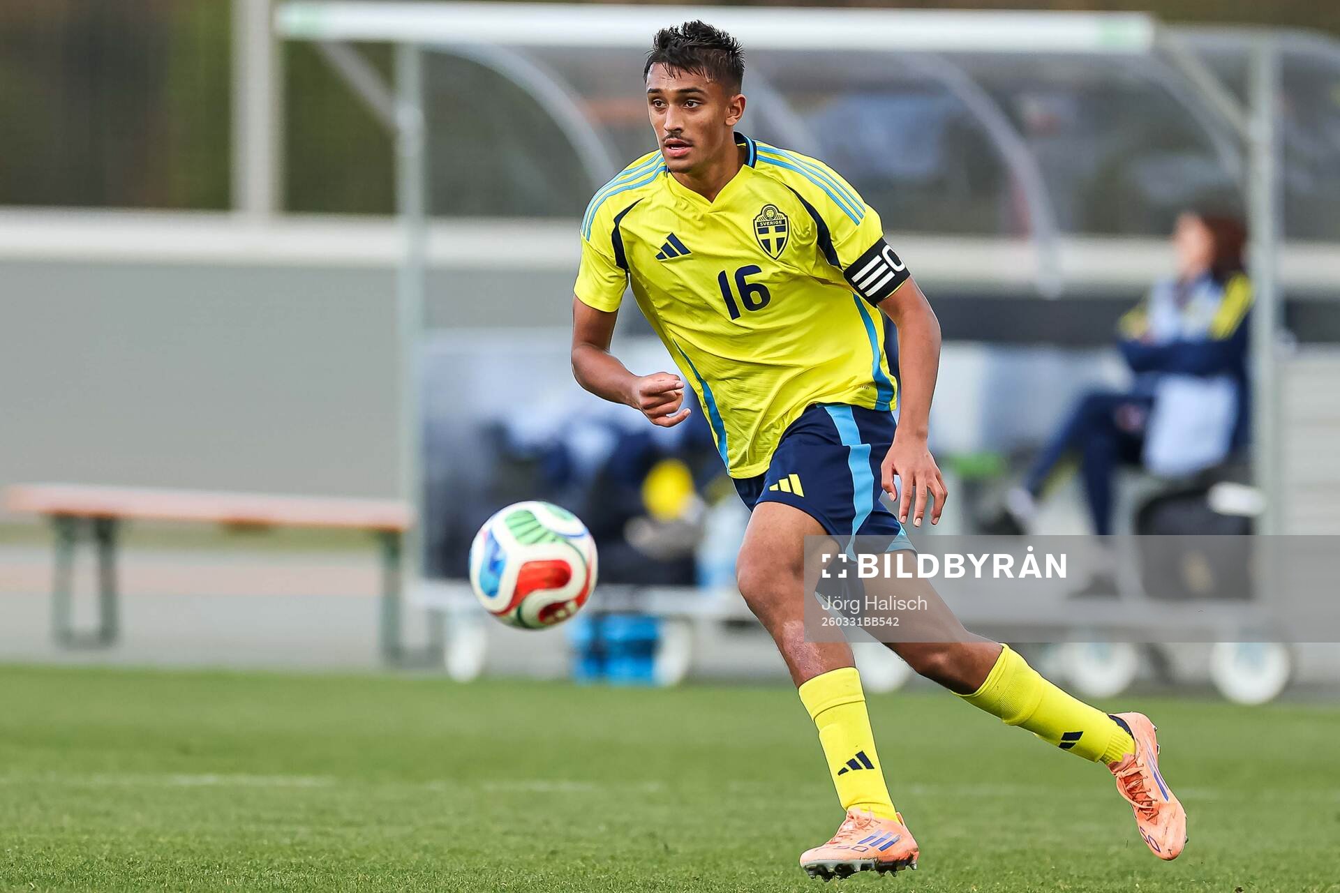Ossian Nordvall of Sweden  the UEFA Under-19 Euro Qualifier