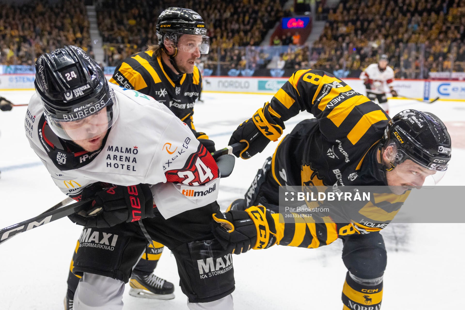 Malmö Redhawks Filip Björkman och Skellefteås Jonathan