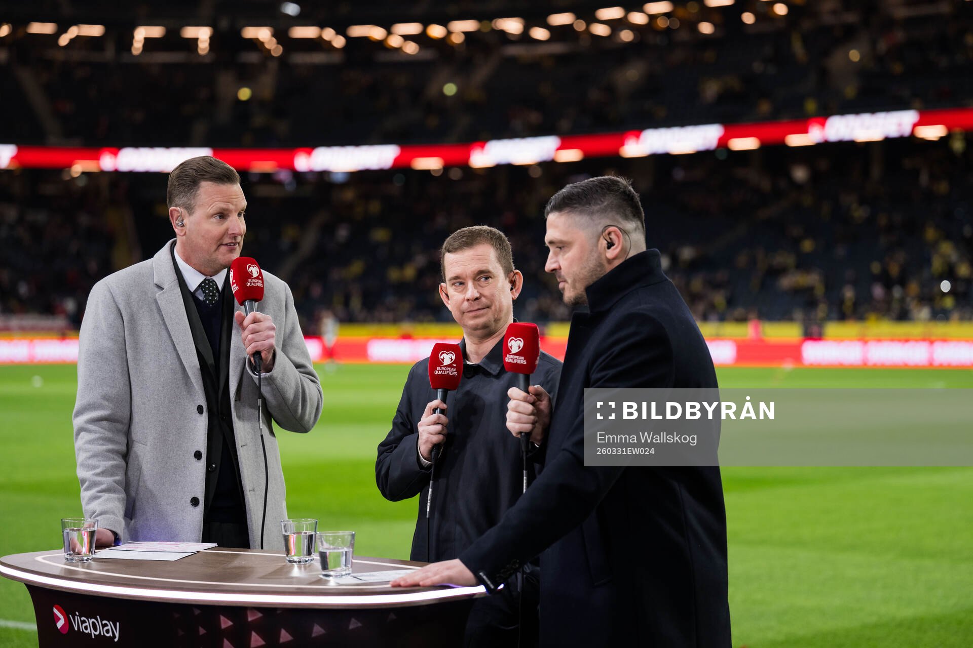 Niklas Jihde, Erik Niva and Bojan Djordjic of Swedish