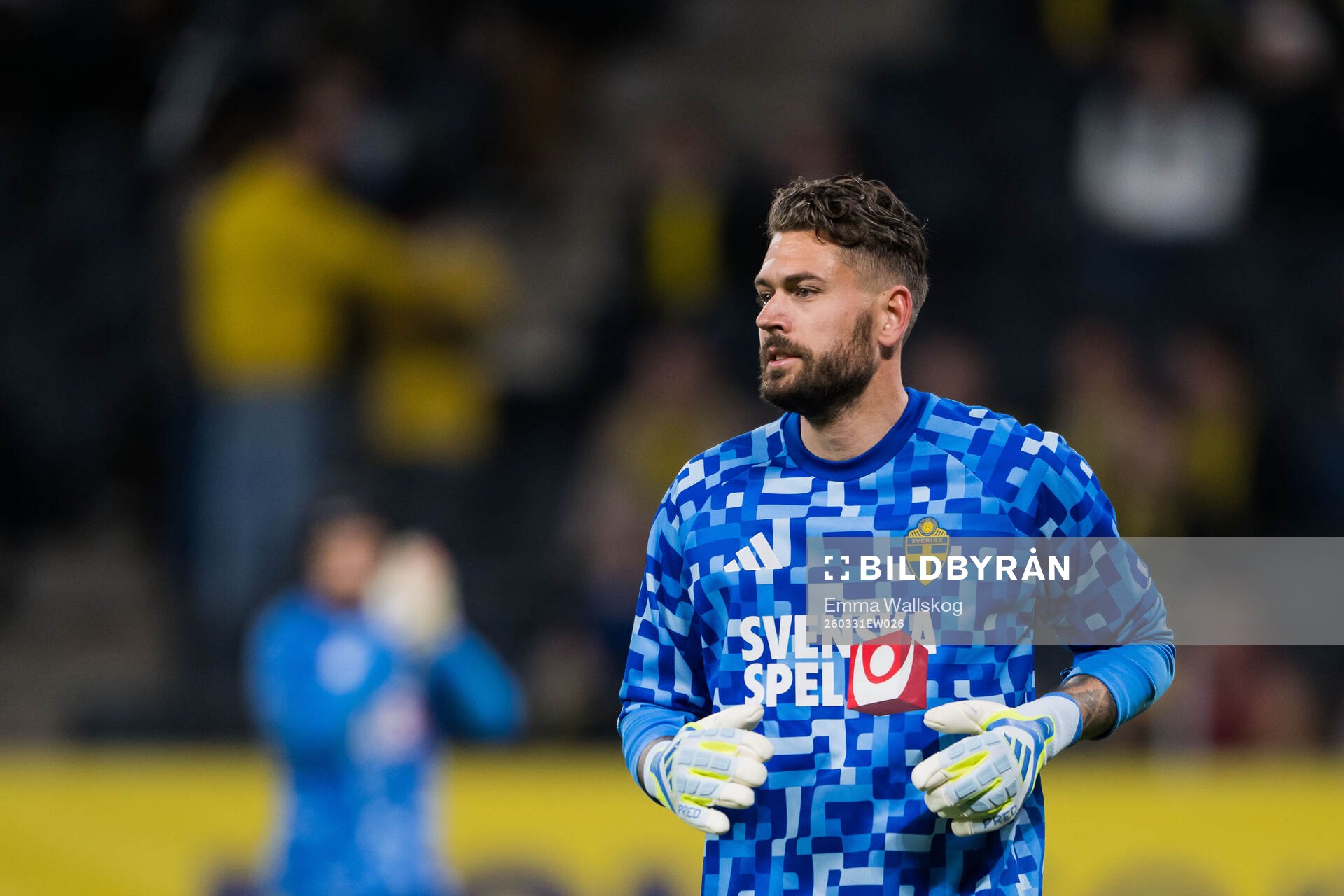 Goalkeeper Kristoffer Nordfeldt of Sweden