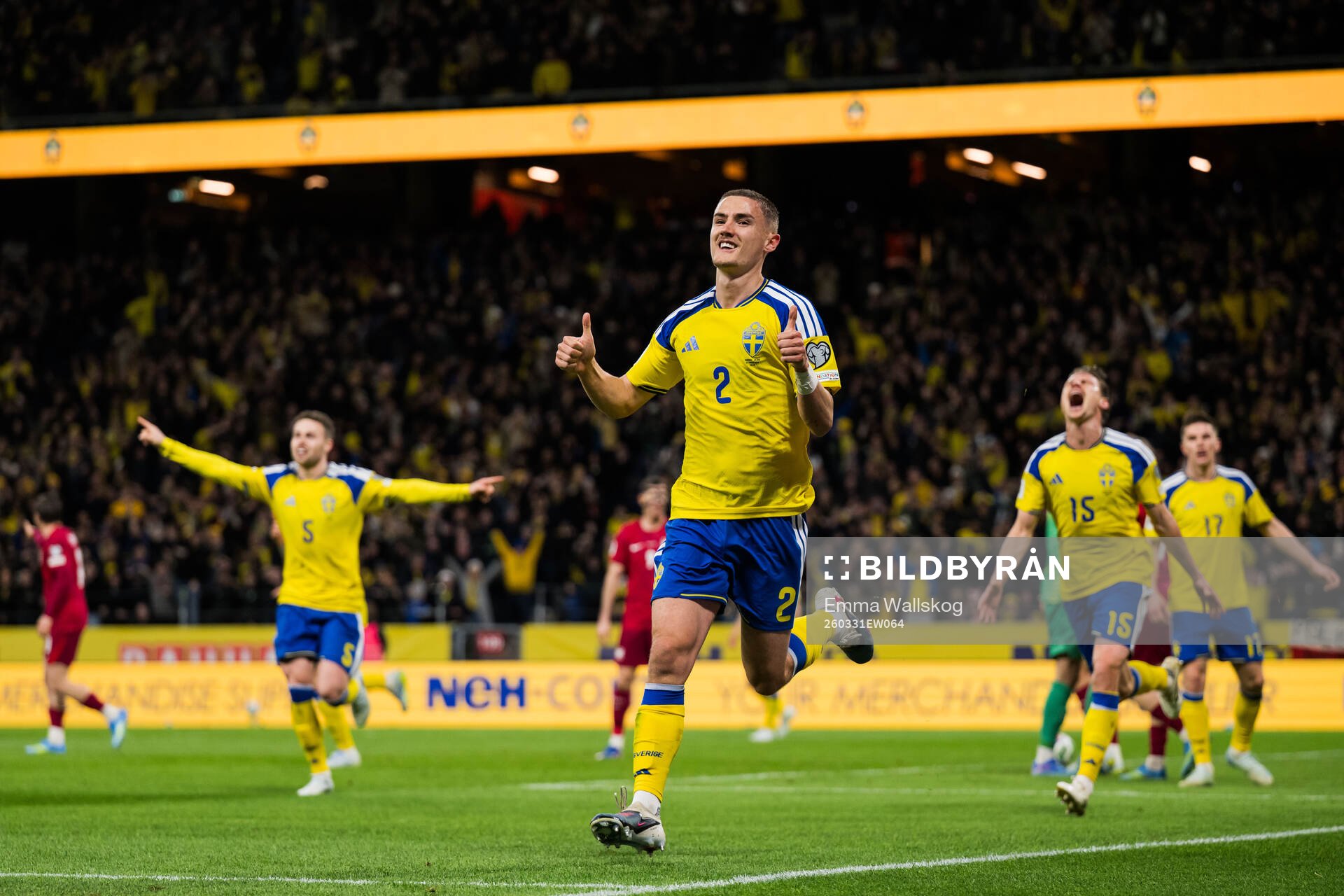 Gustaf Lagerbielke of Sweden celebrates