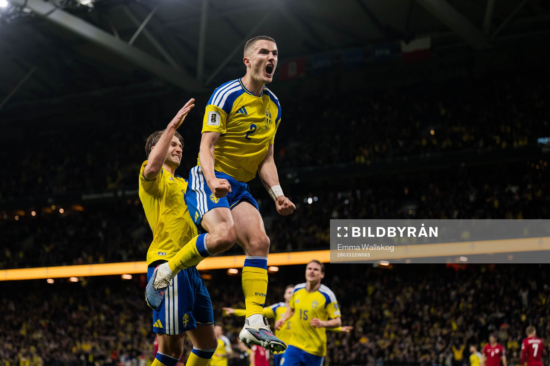 Gustaf Lagerbielke of Sweden celebrates