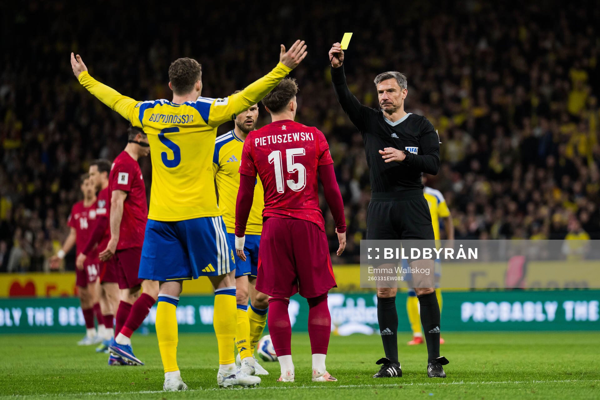 Referee Slavko Vincic and Oskar Pietuszewski of Poland