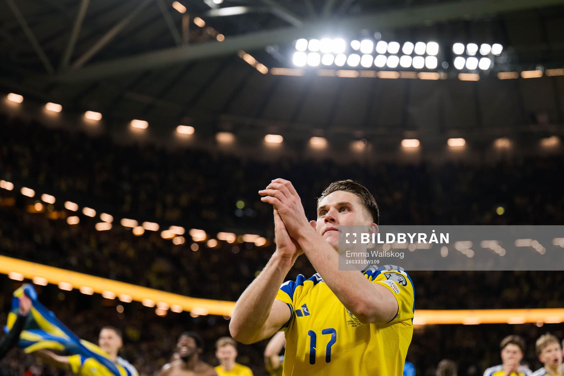 Viktor Gyökeres of Sweden celebrates