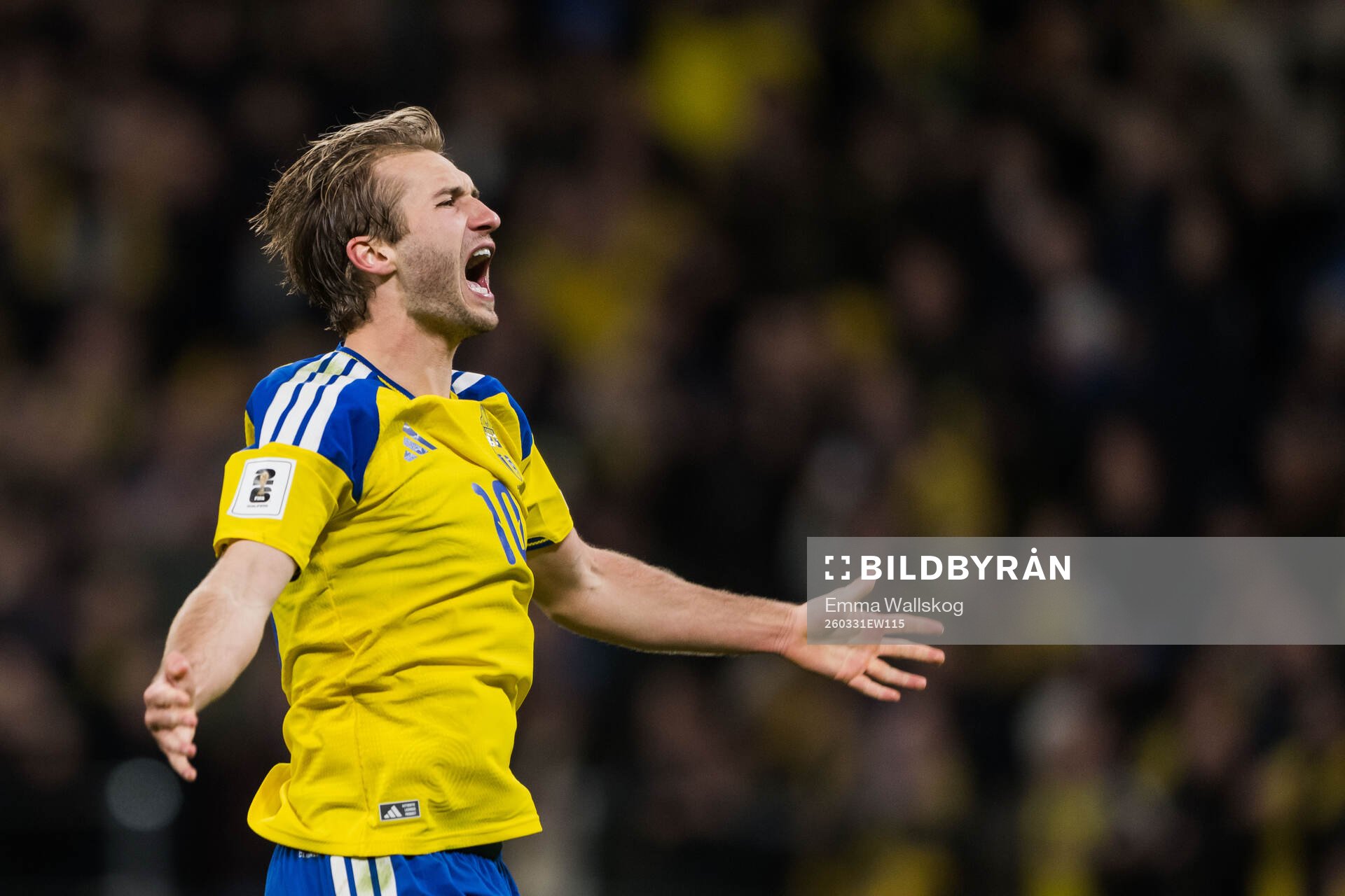 Benjamin Nygren of Sweden celebrates