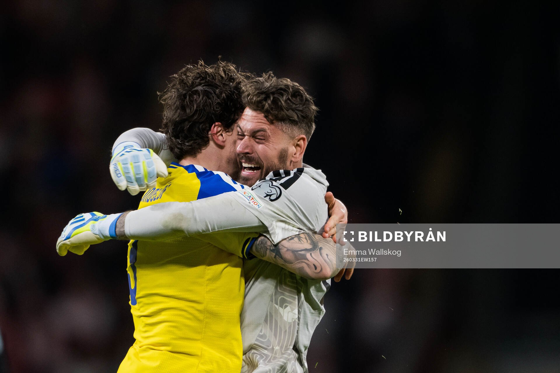 Victor Nilsson Lindelöf and goalkeeper Kristoffer