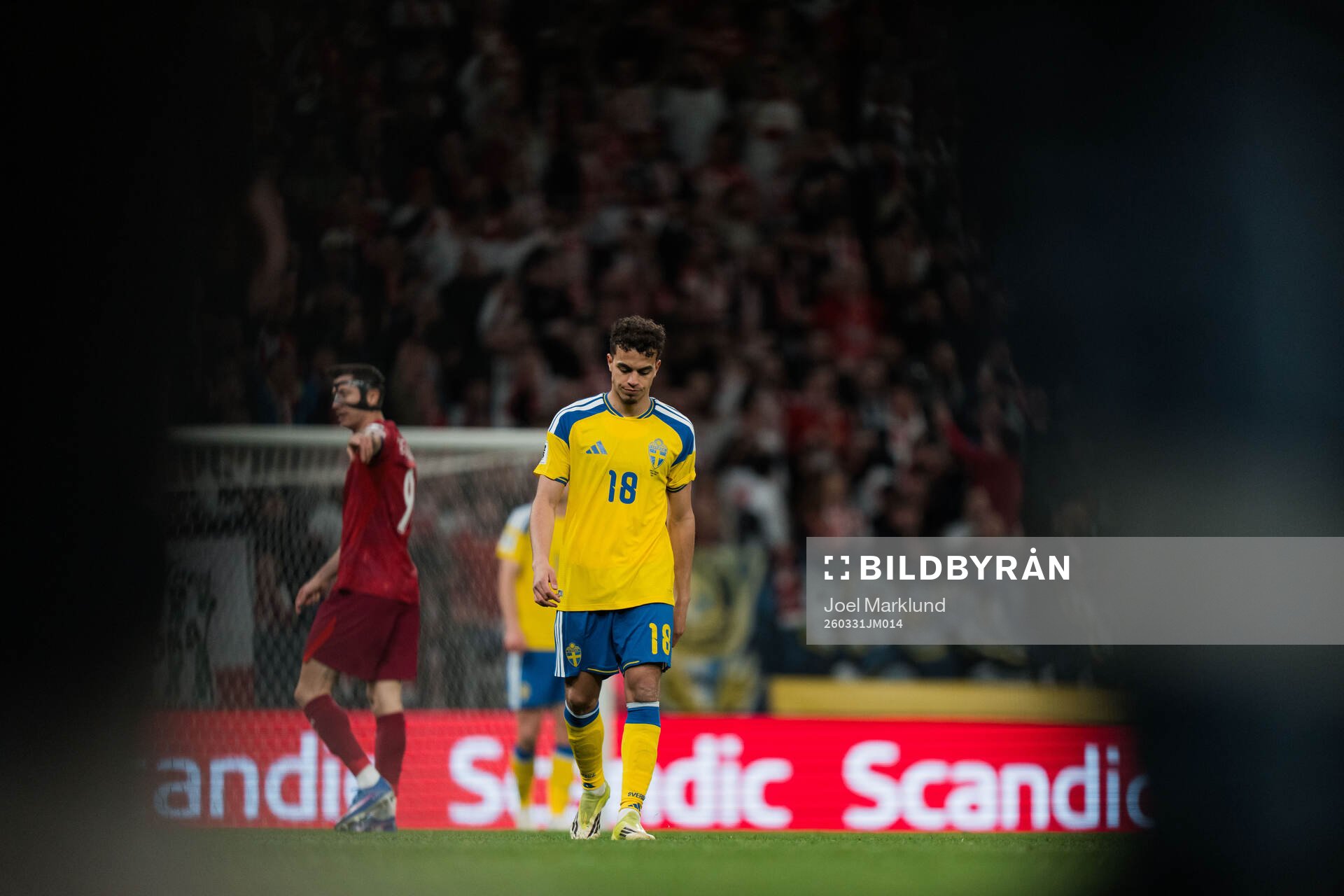 Yasin Ayari of Sweden looks dejected
