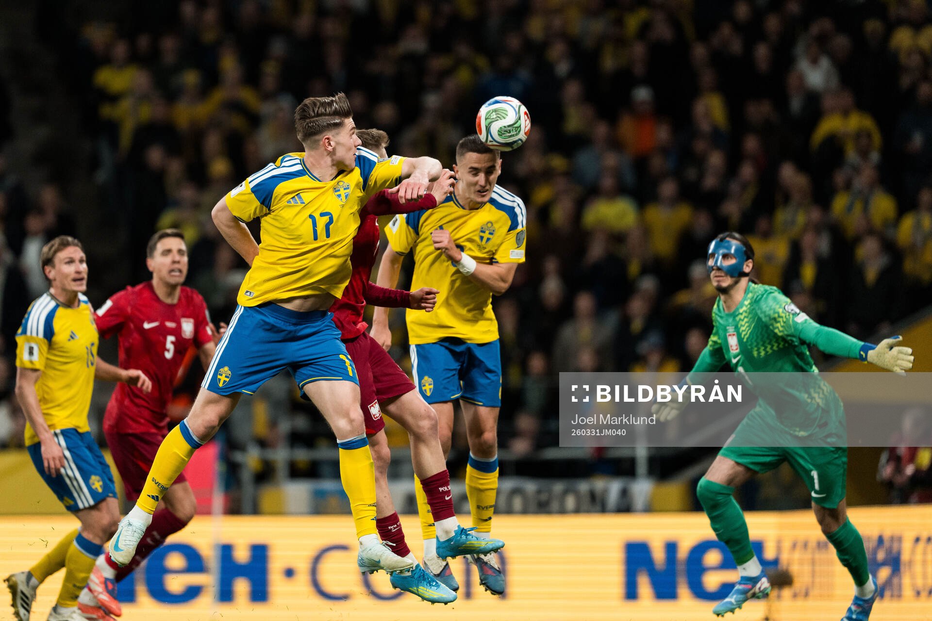 Gustaf Lagerbielke of Sweden scores the 2-1 goal against