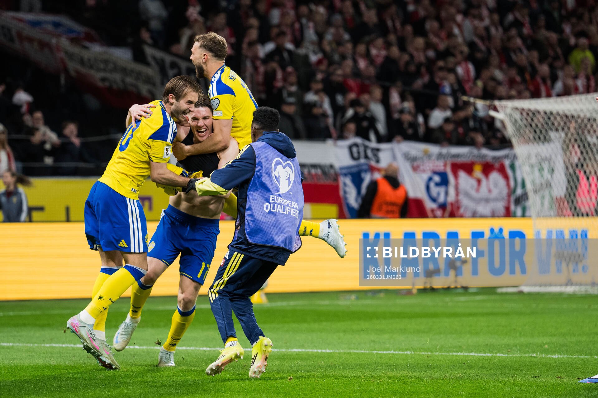 Benjamin Nygren, Viktor Gyökeres and Jesper Karlström of