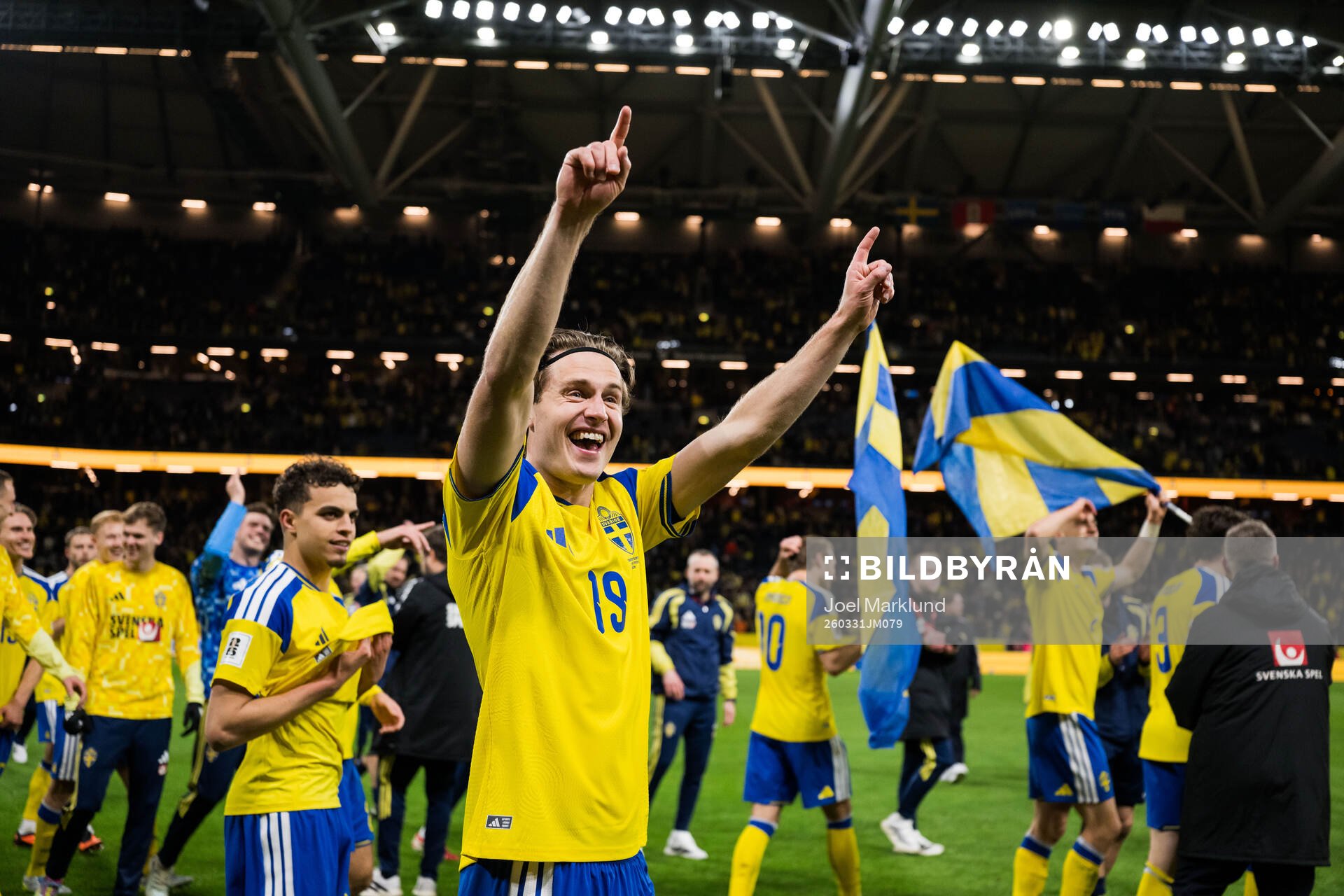 Mattias Svanberg of Sweden celebrates