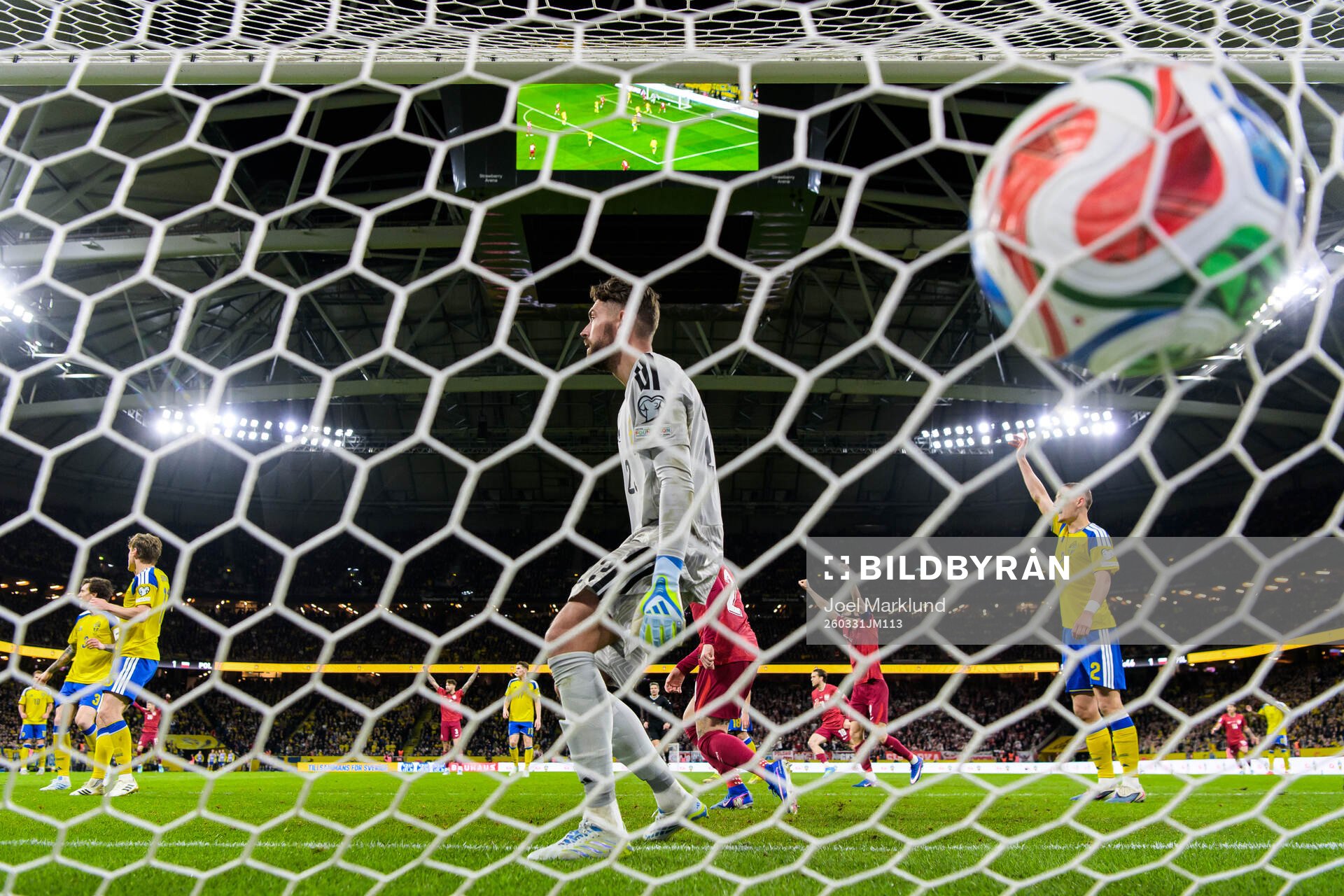 Goalkeeper Kristoffer Nordfeldt of Sweden looks dejected