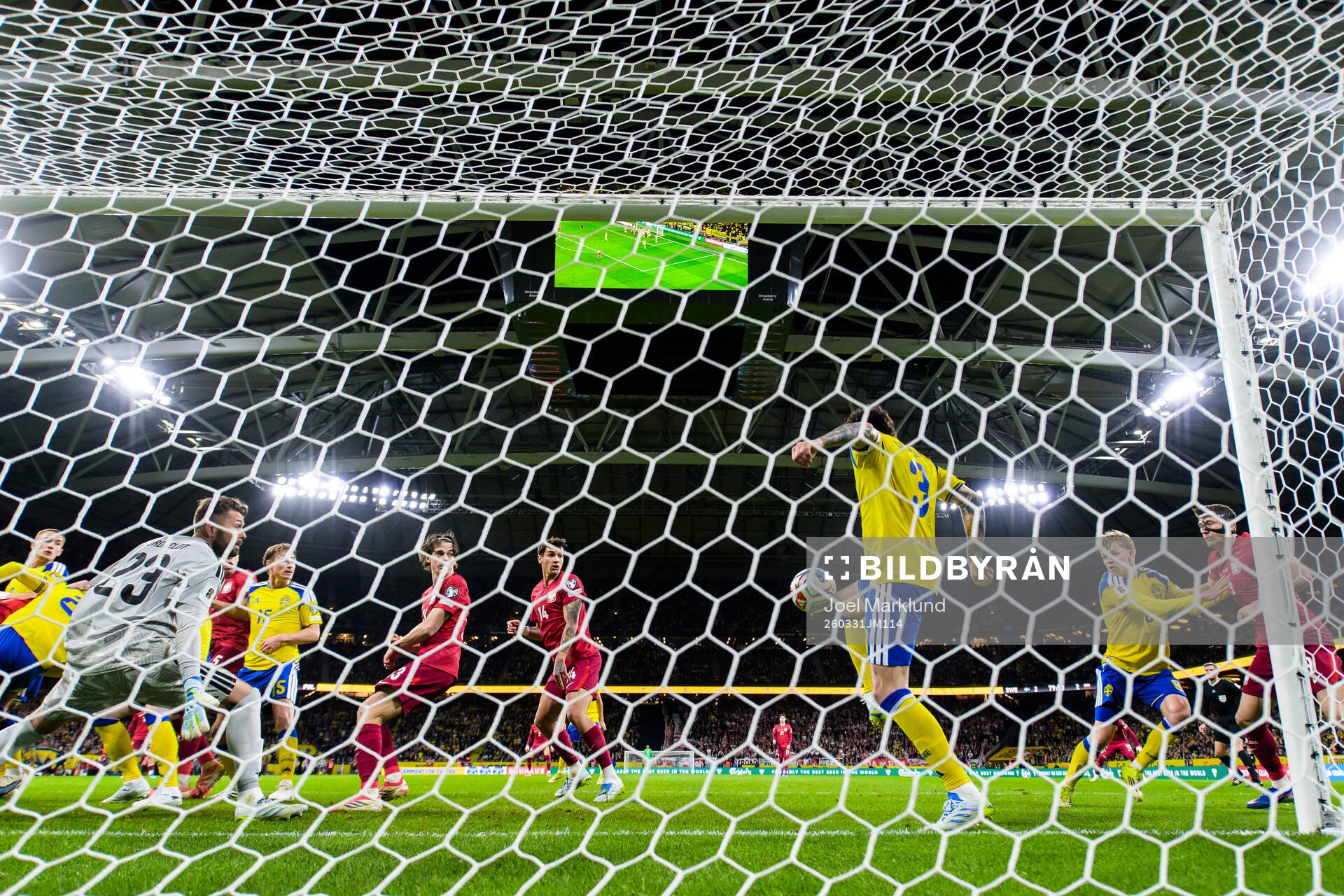during the FIFA World Cup Qualifier play-off final football