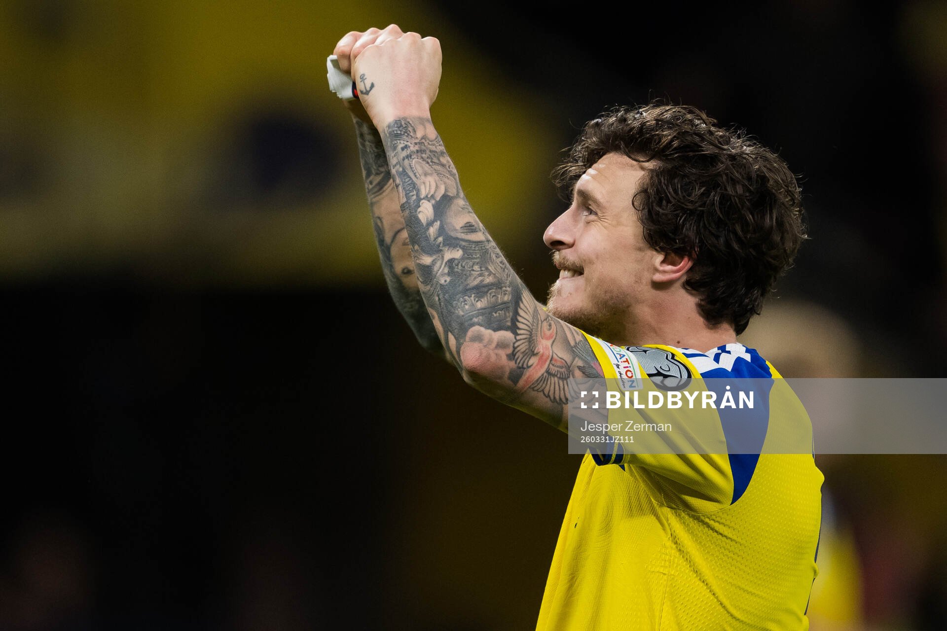 Victor Nilsson Lindelöf of Sweden celebrates
