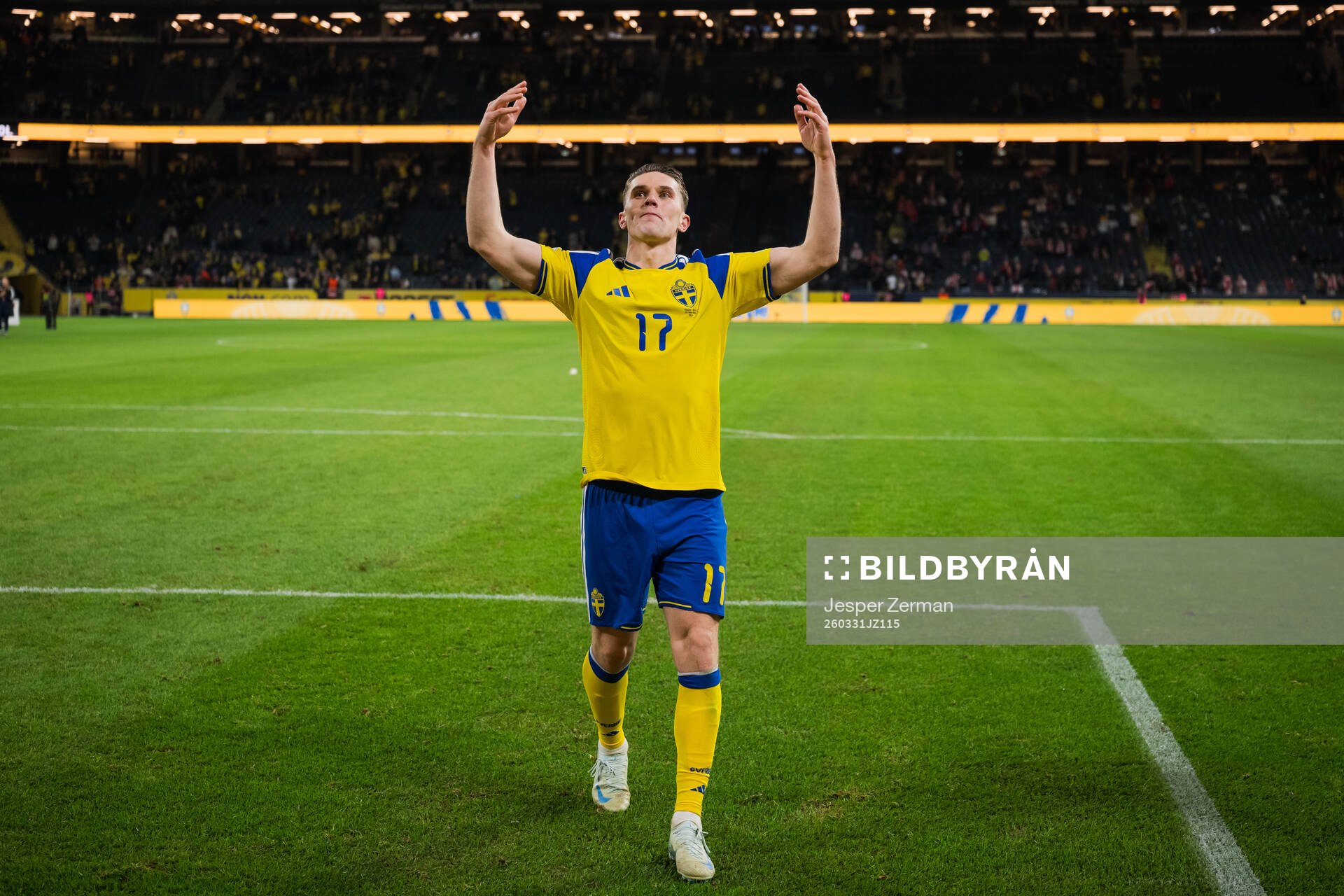 Viktor Gyökeres of Sweden celebrates