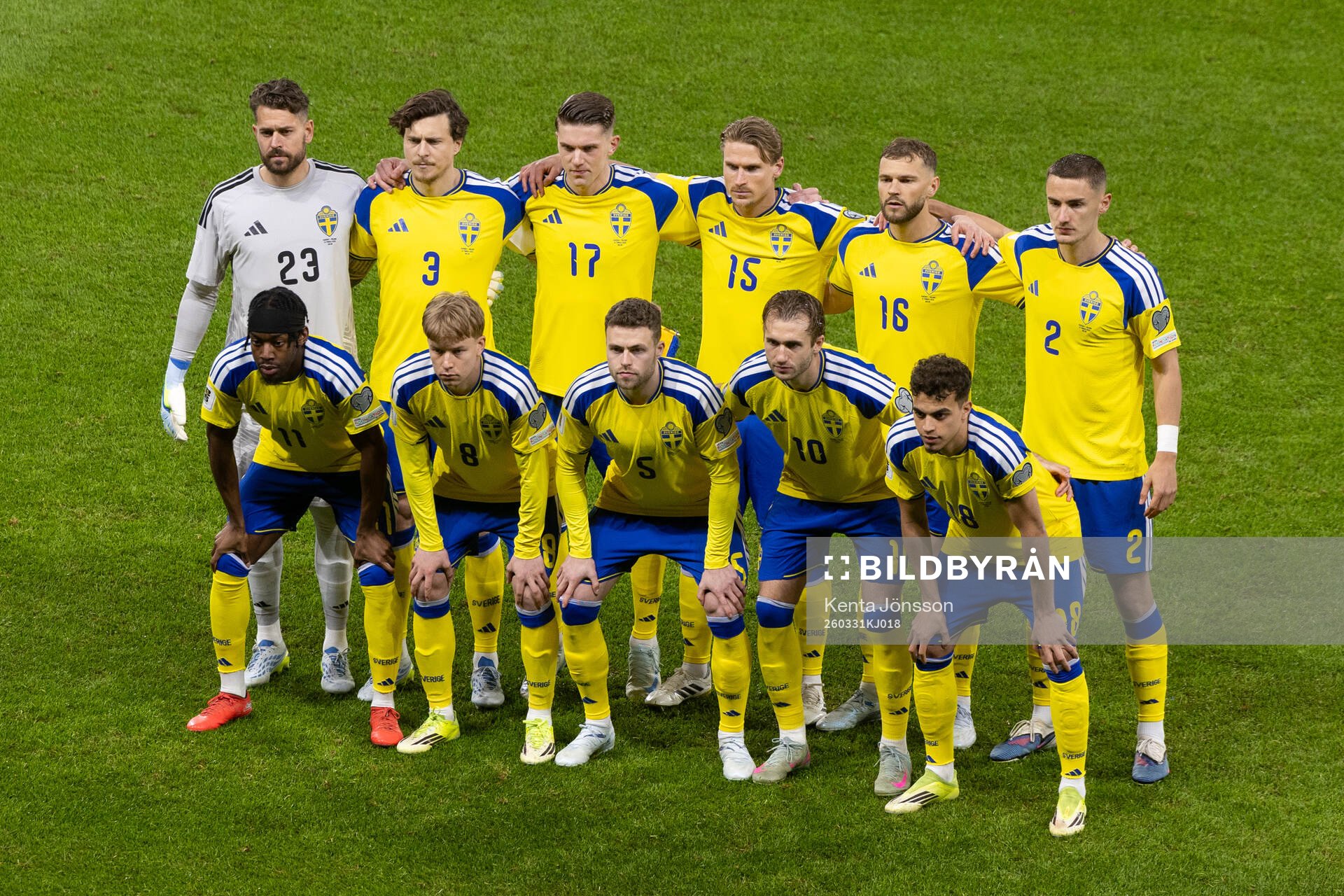 The starting eleven of Sweden