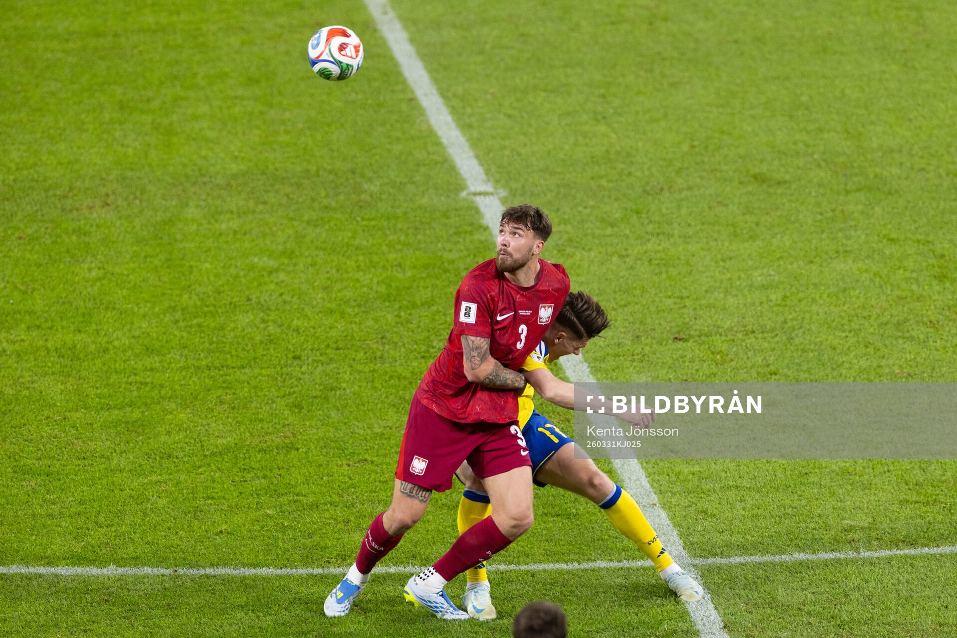 Przemyslaw Wisniewski of Poland and Viktor Gyökeres of