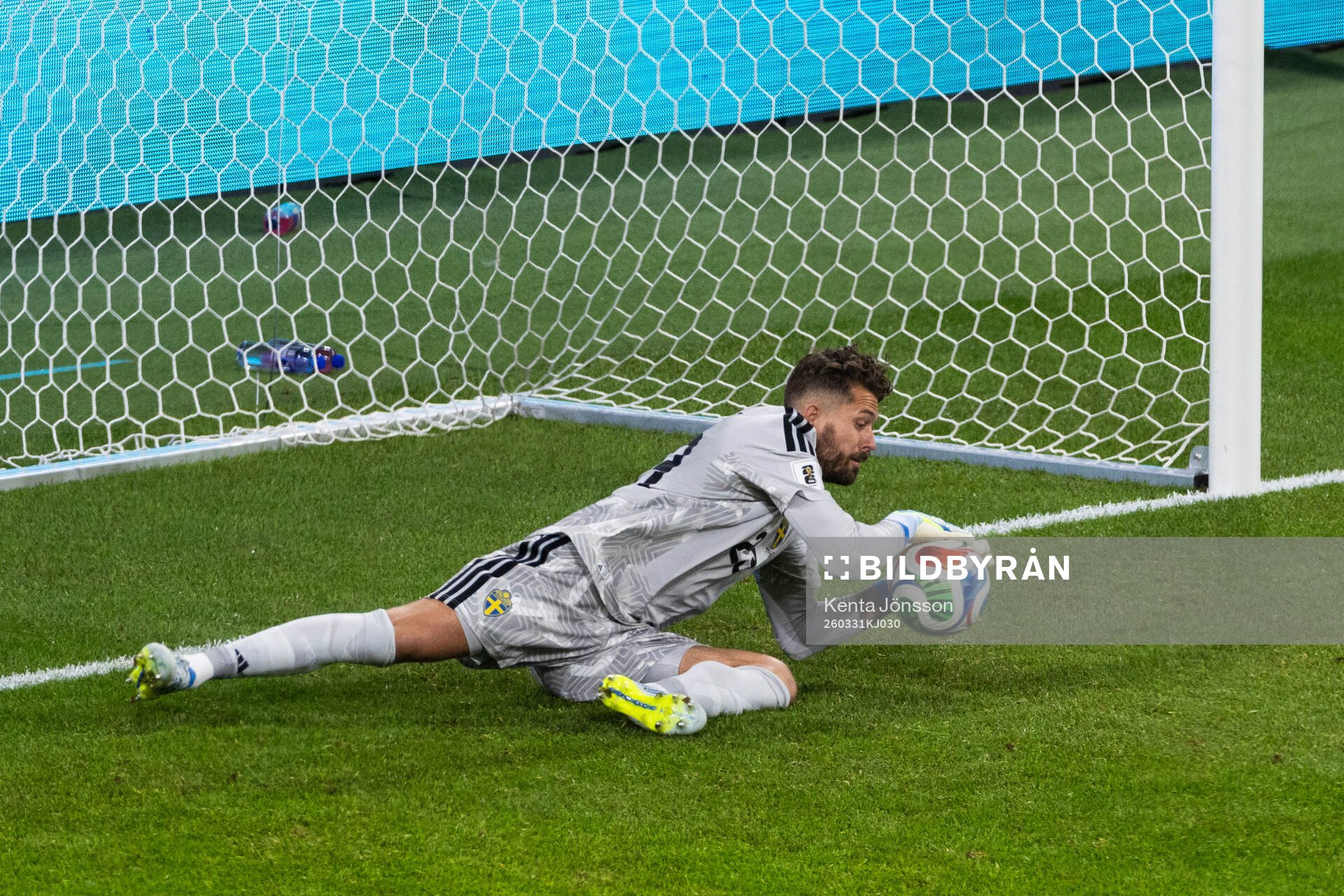 Goalkeeper Kristoffer Nordfeldt of Sweden