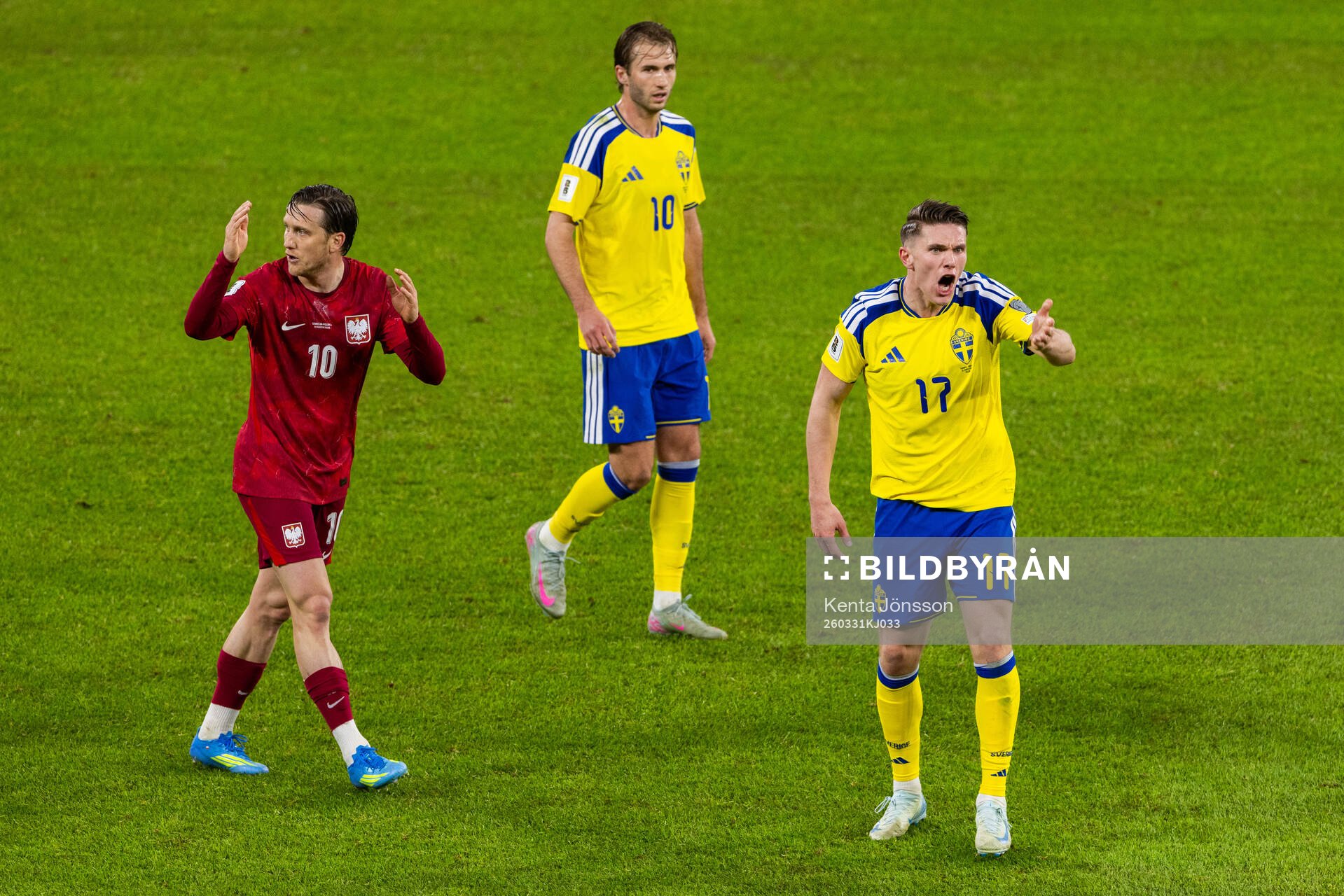 Viktor Gyökeres of Sweden reacts