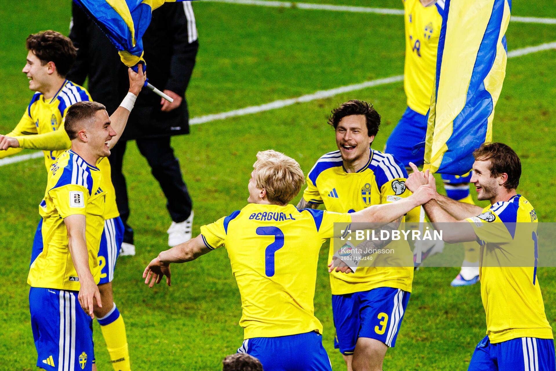 Lucas Bergvall, Victor Nilsson Lindelöf and Benjamin