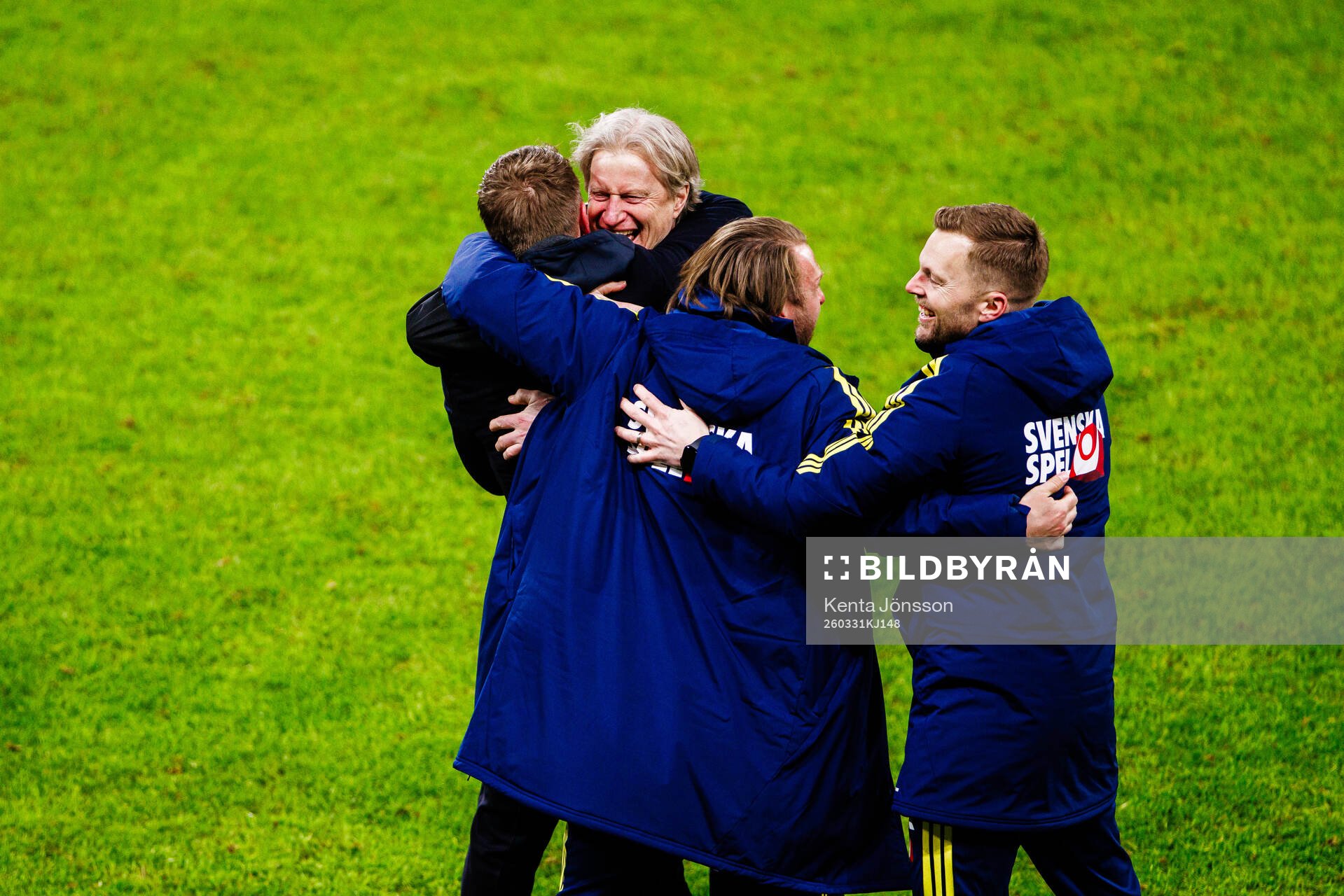 Head coach Graham Potter, team manager Stefan Pettersson,