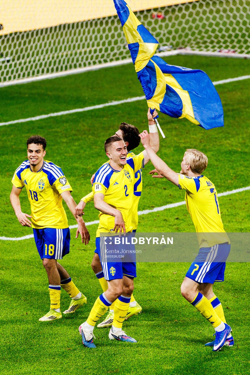 Yasin Ayari, Gustaf Lagerbielke and Lucas Bergvall of