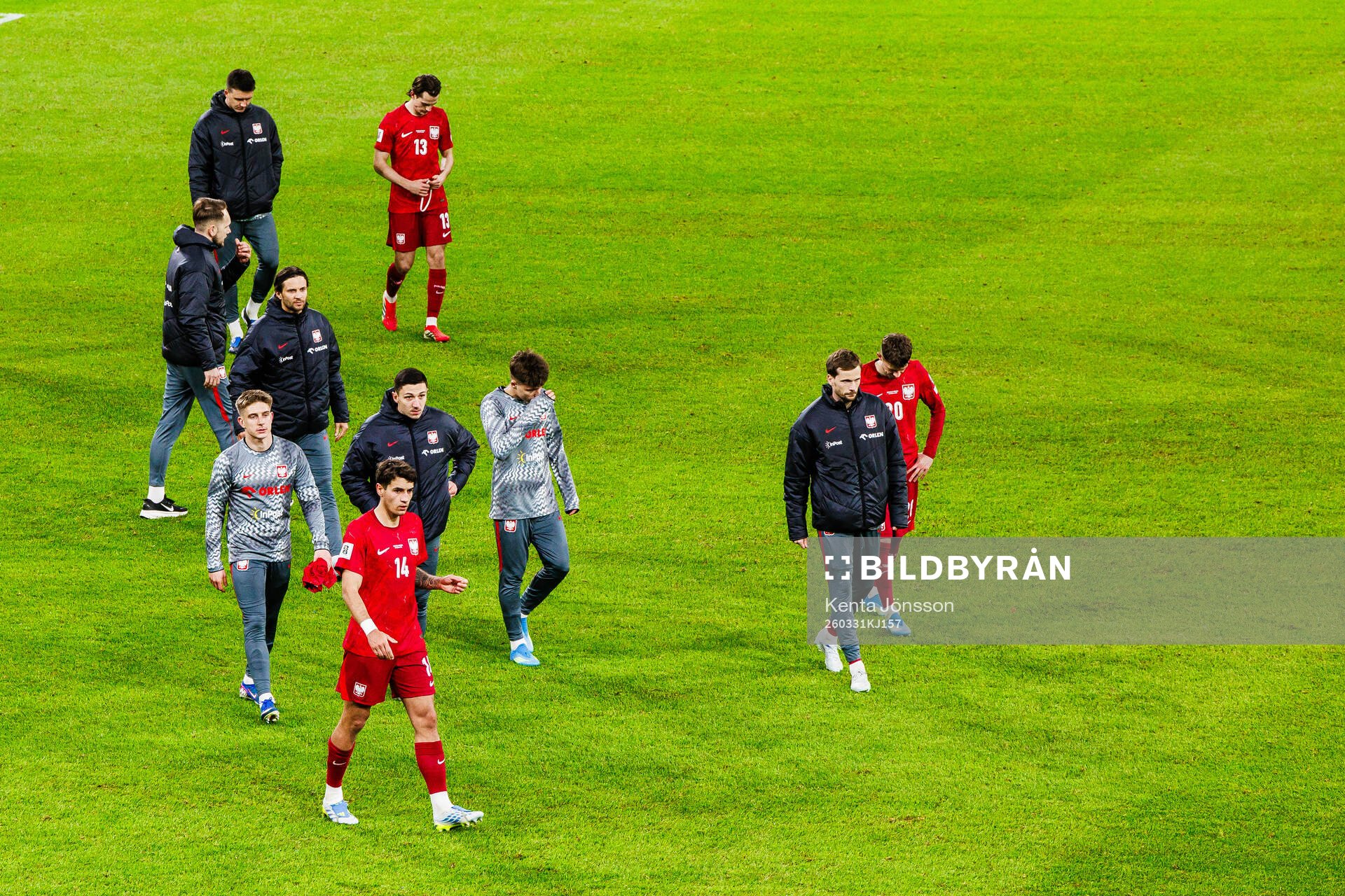 Players of Poland looks dejected