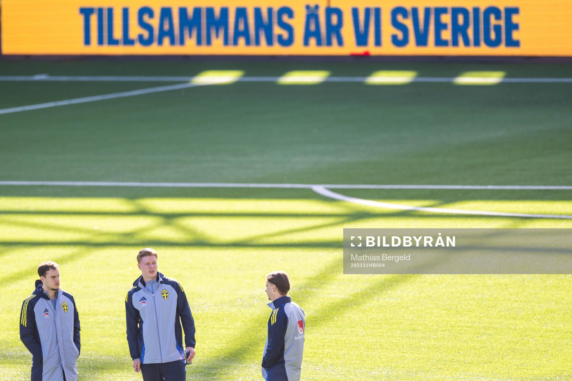 Goalkeeper Elis Bishesari and Nils Zätterström of Sweden