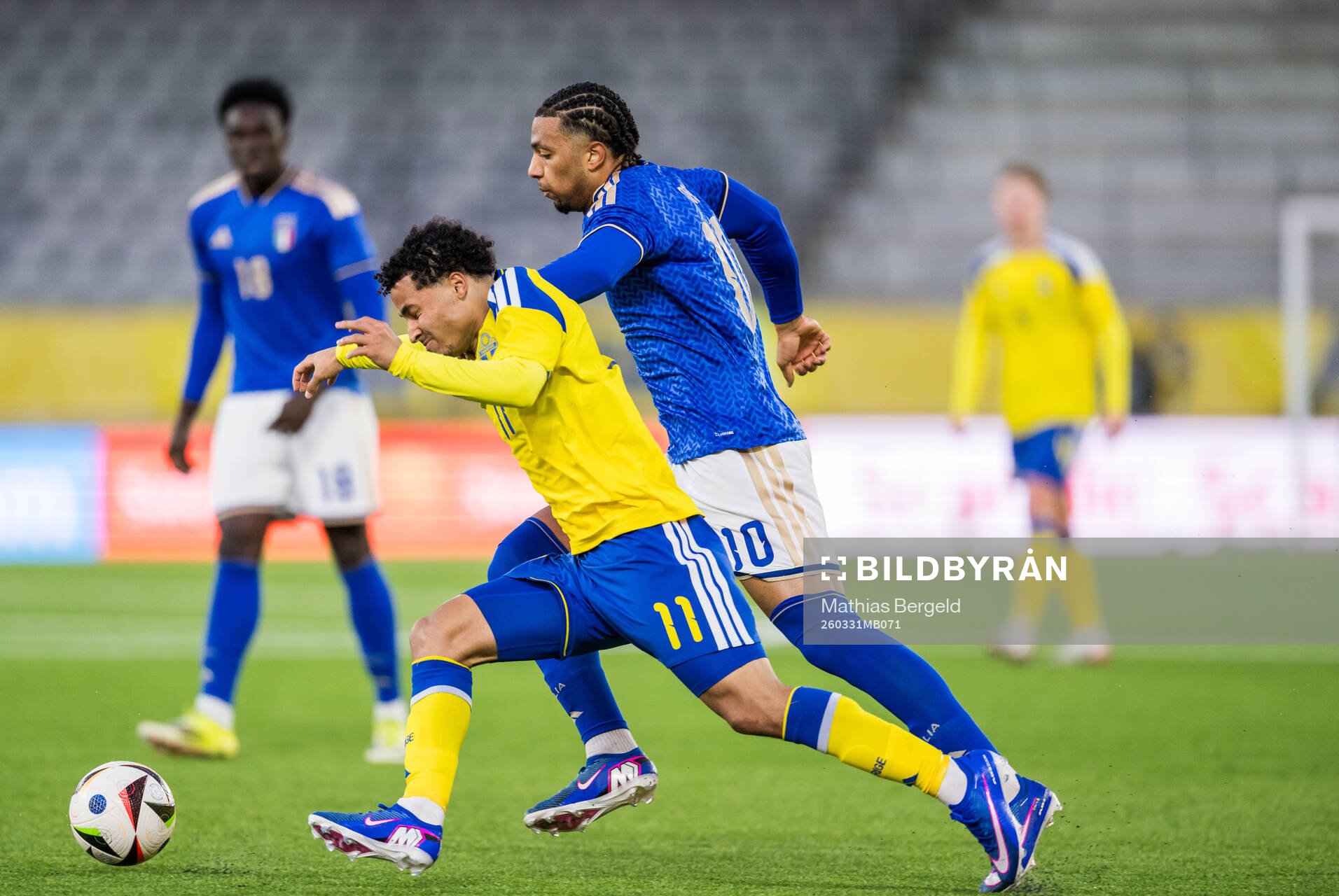 Momodou Sonko of Sweden and Cher Ndour of Italy