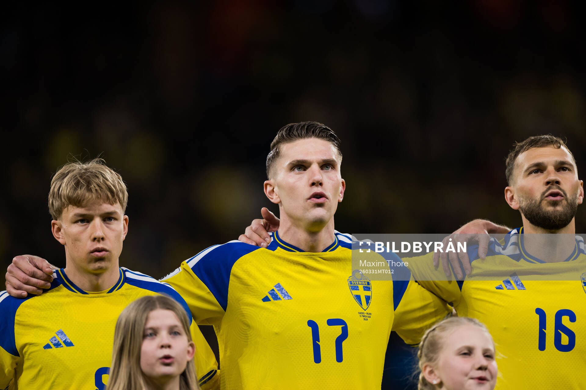 Daniel Svensson, Viktor Gyökeres and Jesper Karlström of