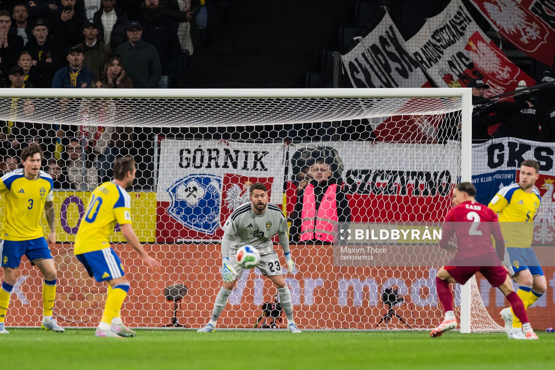 Goalkeeper Kristoffer Nordfeldt of Sweden